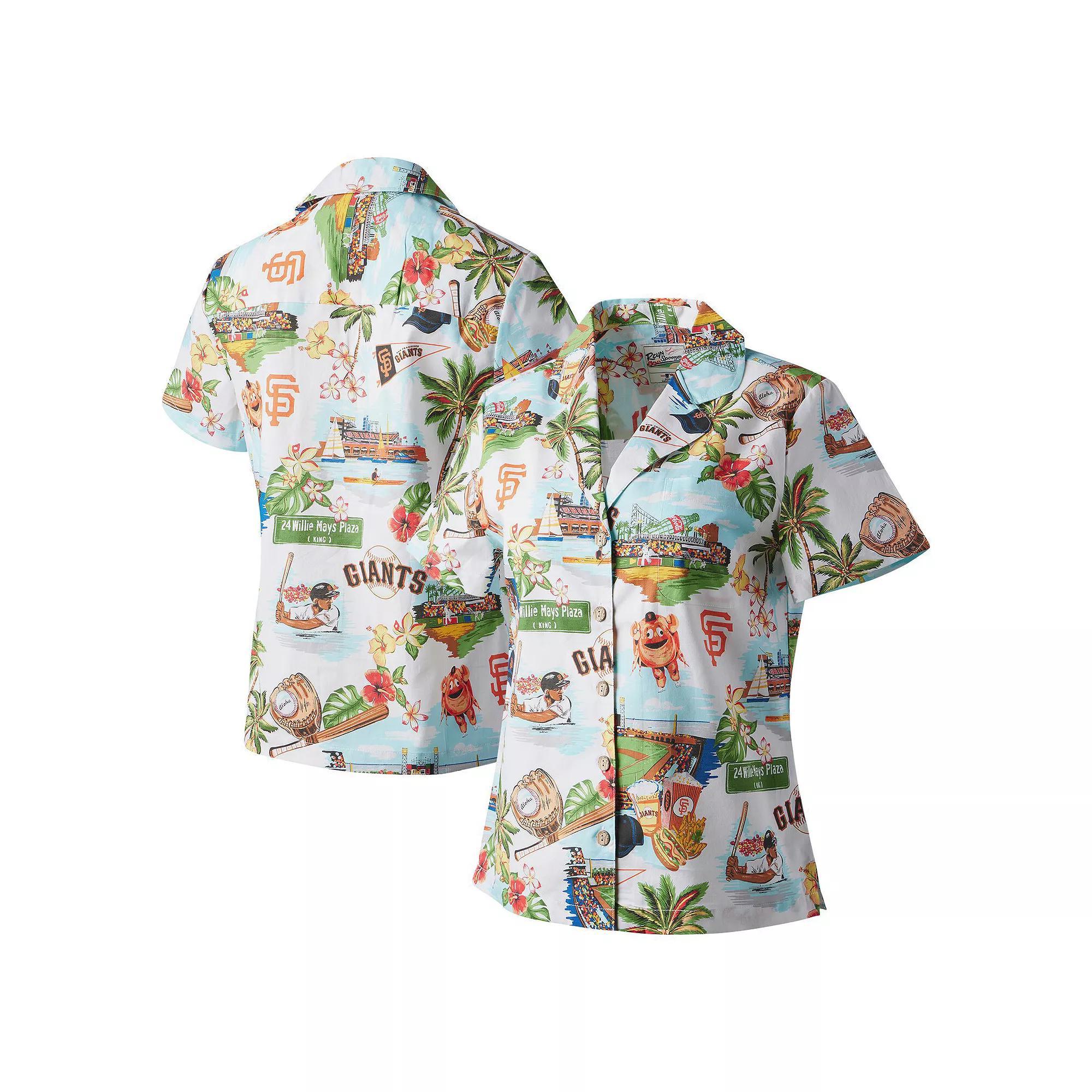 Women's Reyn Spooner White San Francisco Giants Scenic Button-Up Shirt, Size: Medium Product Image