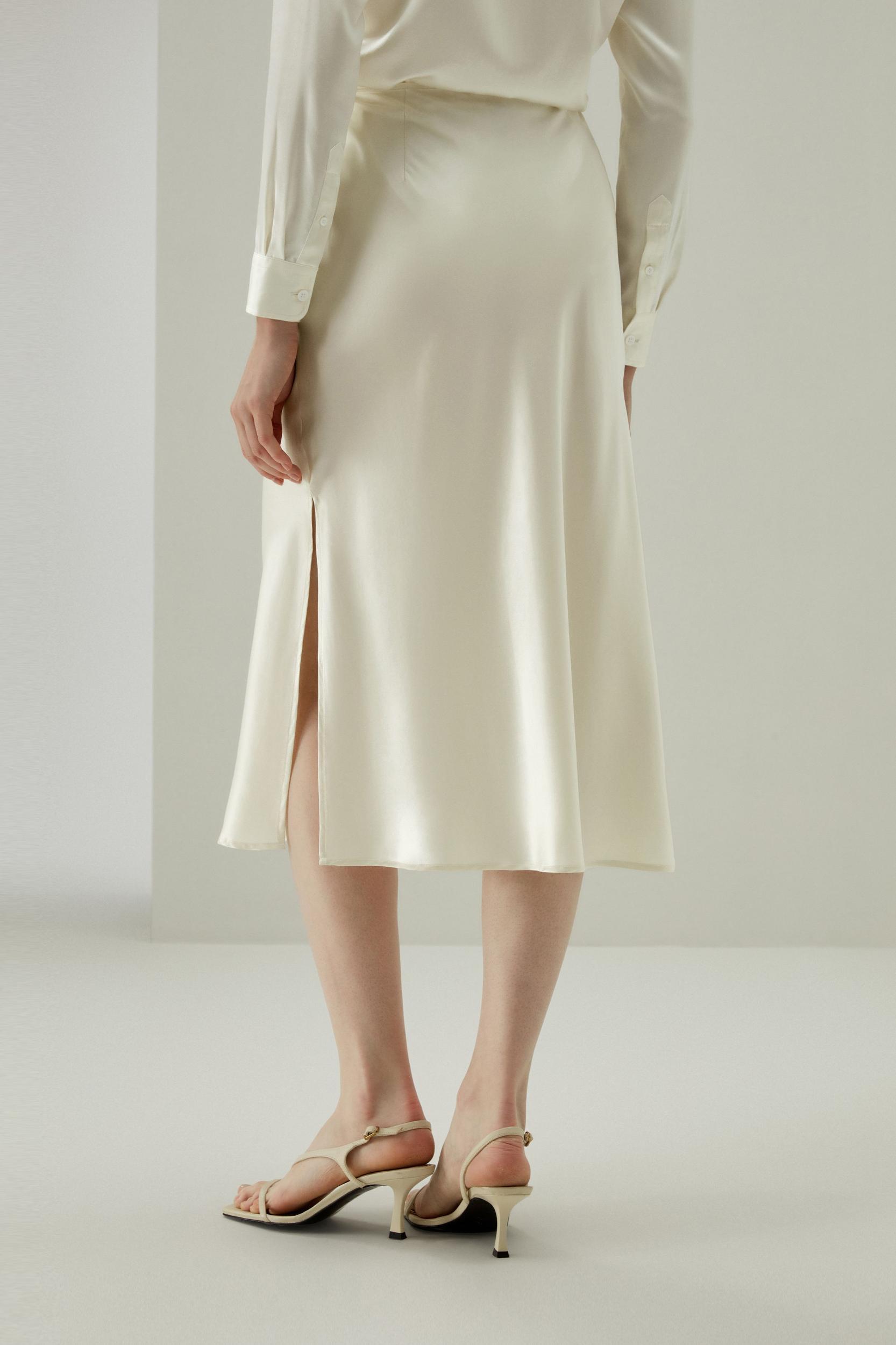 LILYSILK Silk Skirt Pleated - for Women - Black 100% Silk - Luxurious Bias Cut Skirt 16 Product Image