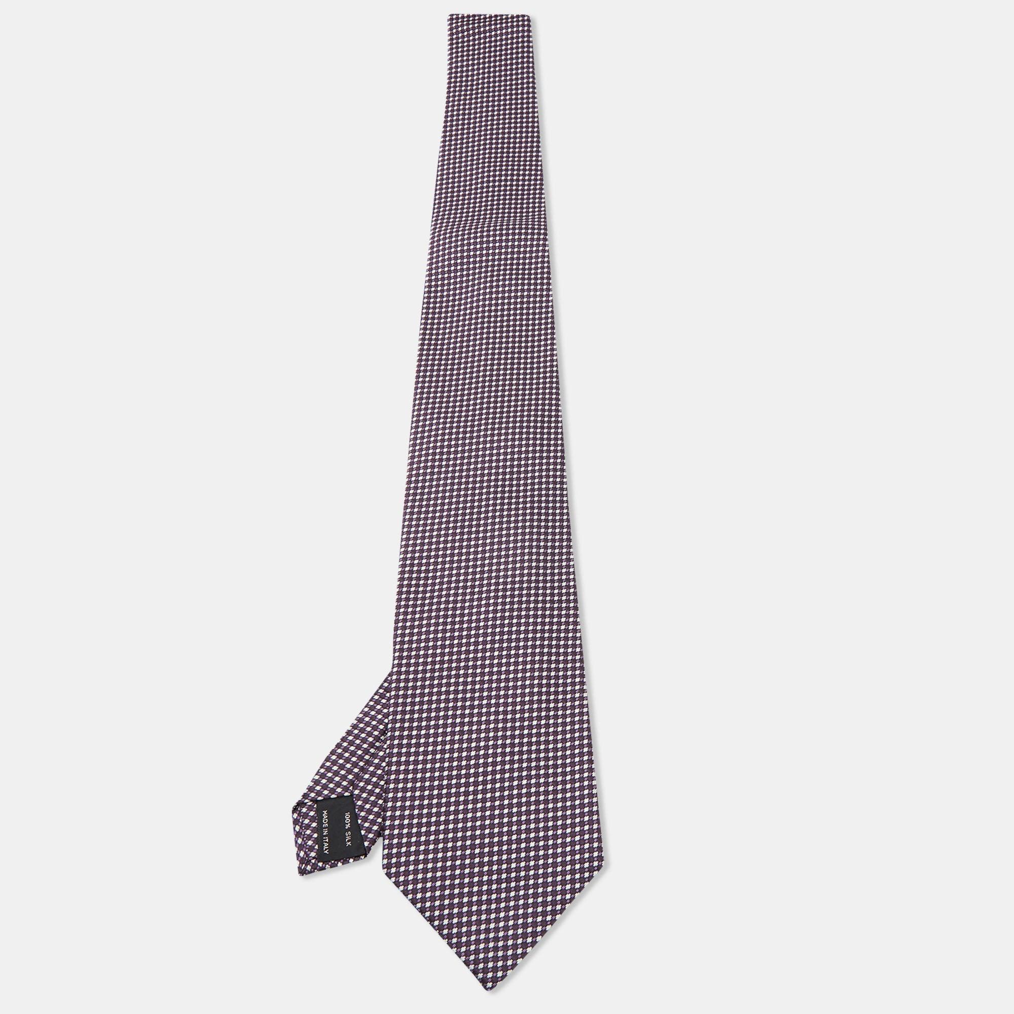 TOM FORD Purple Patterned Silk Traditional Tie Product Image