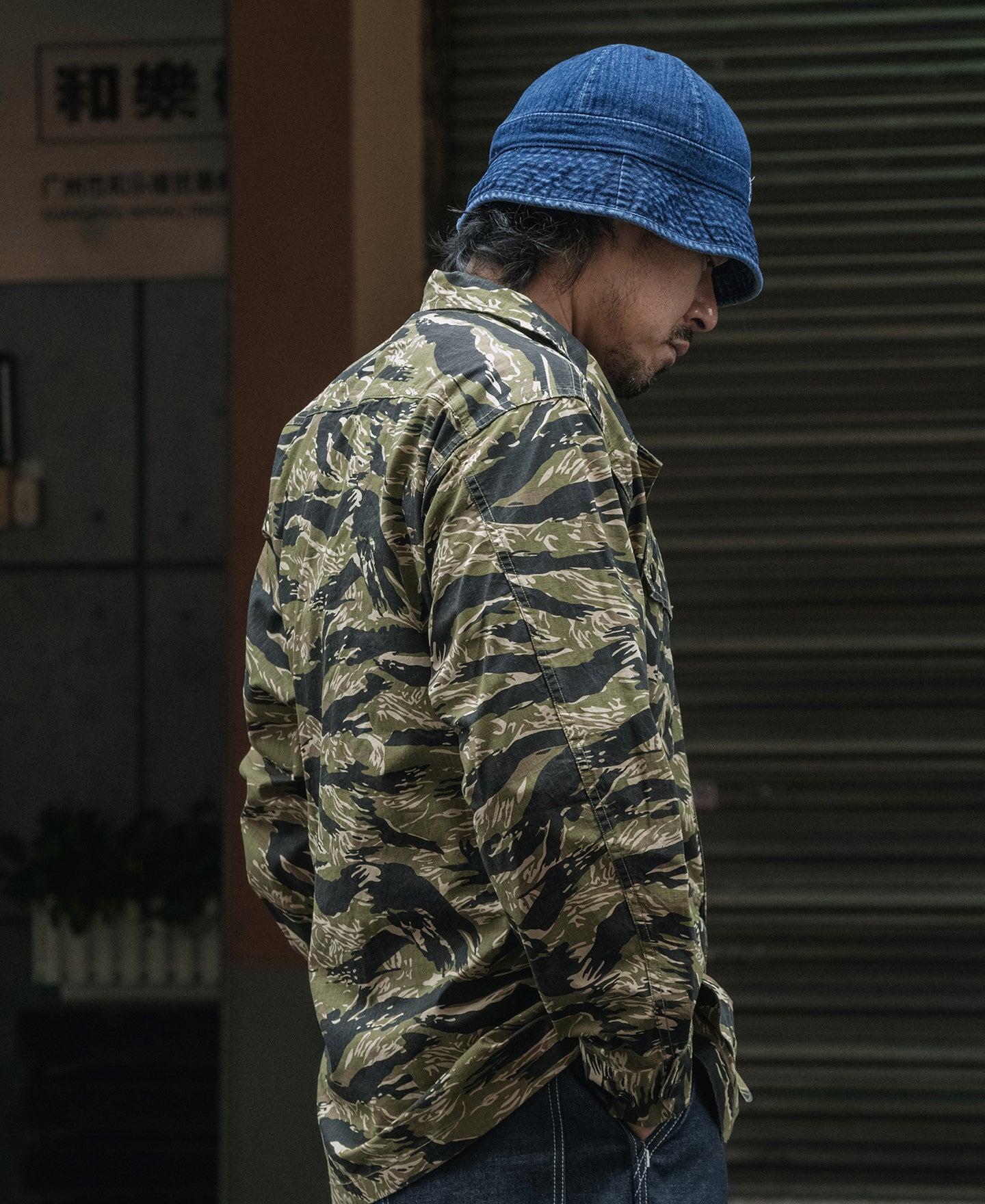 Tiger Stripe Camo Tropical Jungle Fatigue Jacket Product Image