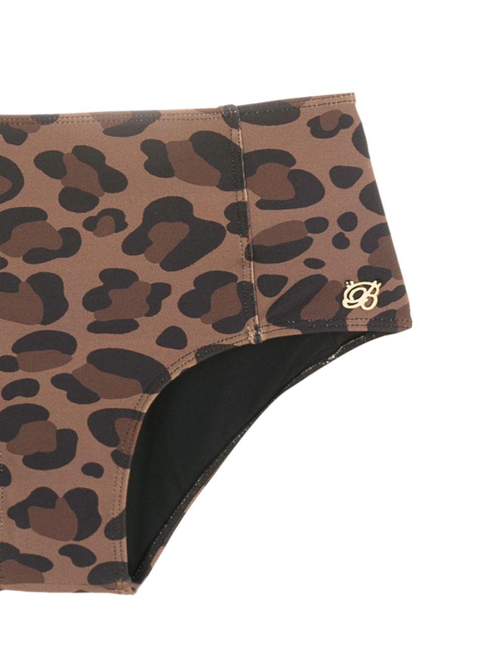 leopard-print bandeau bikini set  Product Image