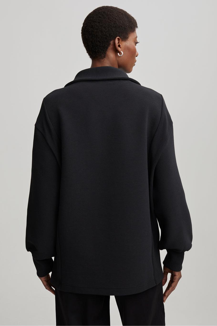 Fulham Longline Halfzip - Black Product Image