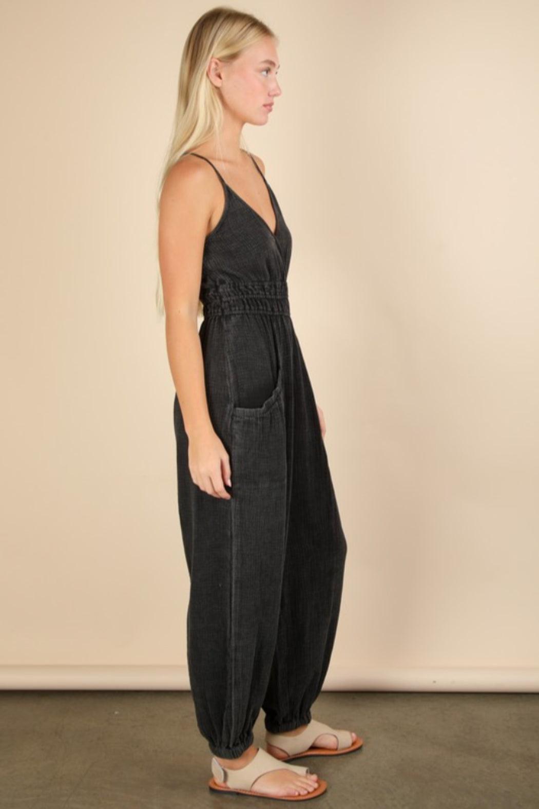 Mineral Washed Jumpsuit Product Image