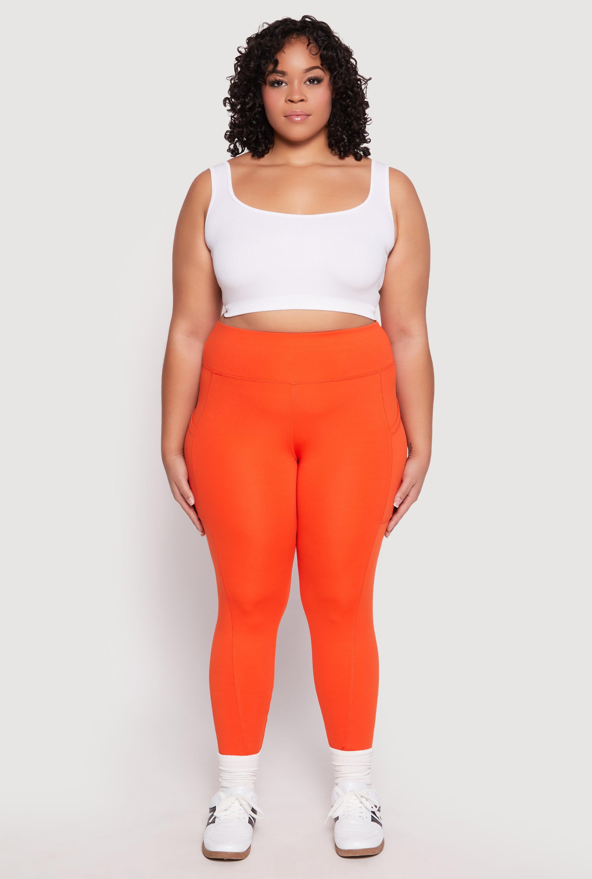 Womens Plus Size High Waist Side Pocket Leggings Product Image