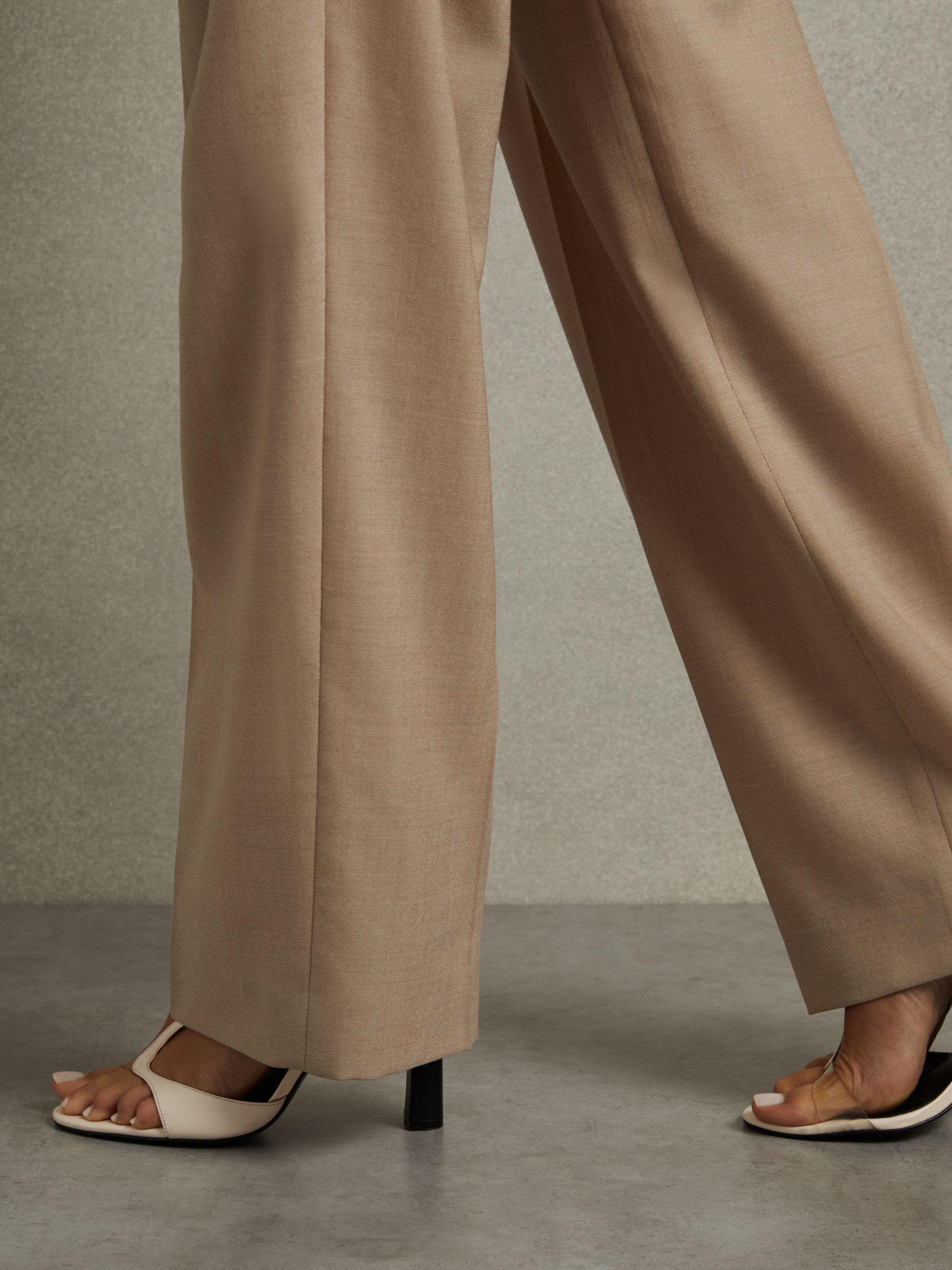 Leather Clear Strap Block Heels in White Product Image