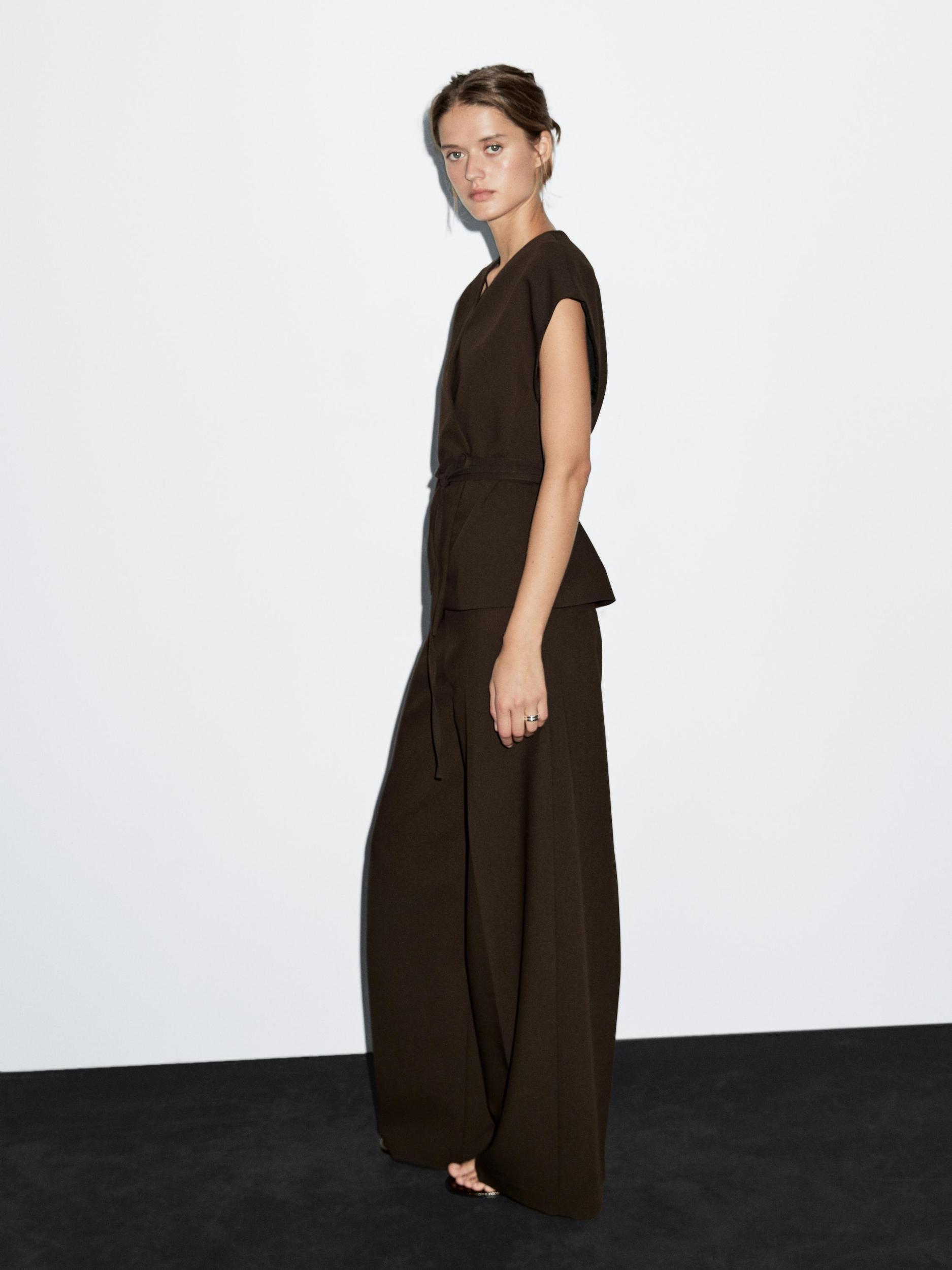 High-waist wide-leg trousers Product Image