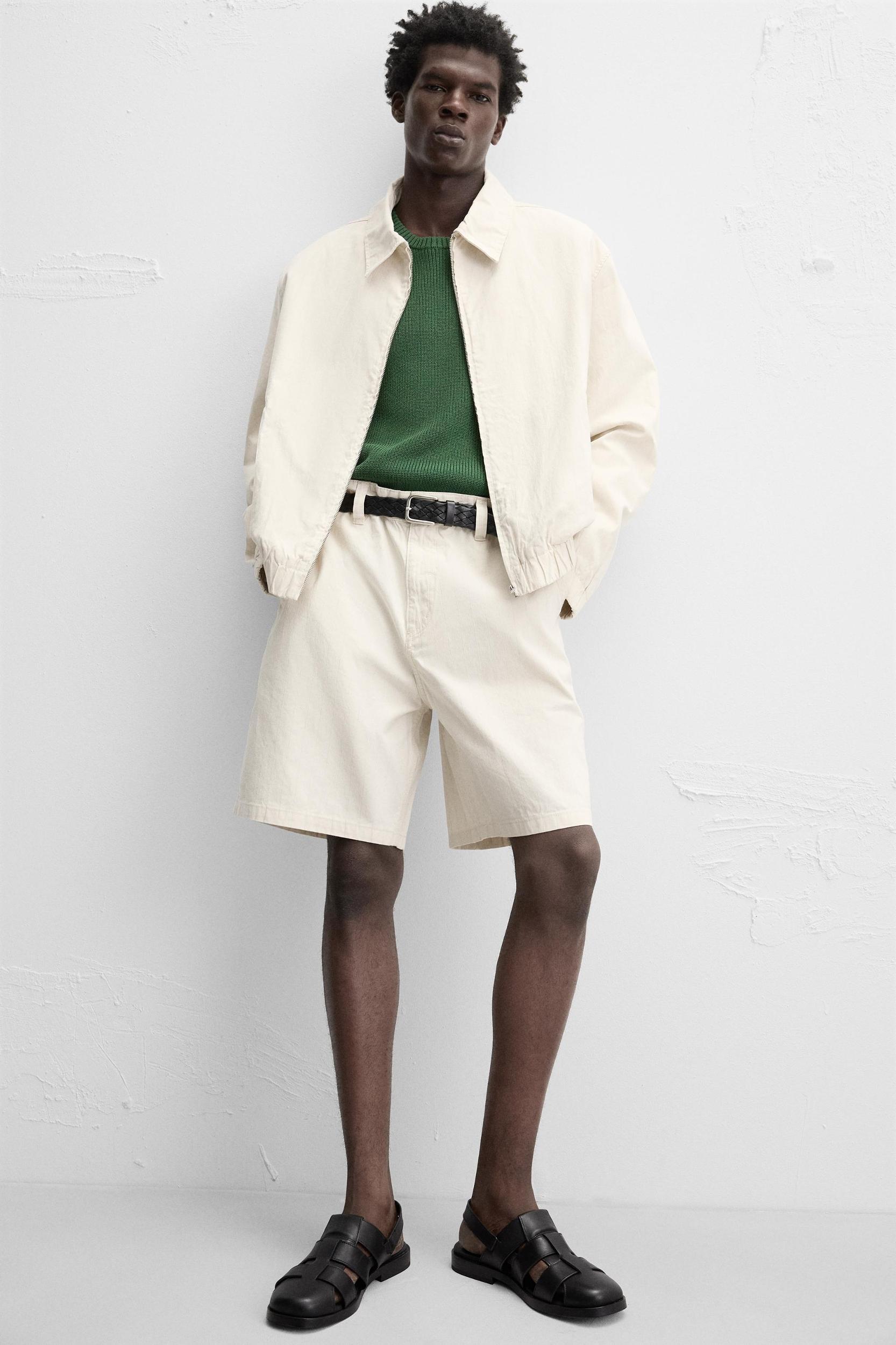 STRIPED TEXTURED JACKET Product Image