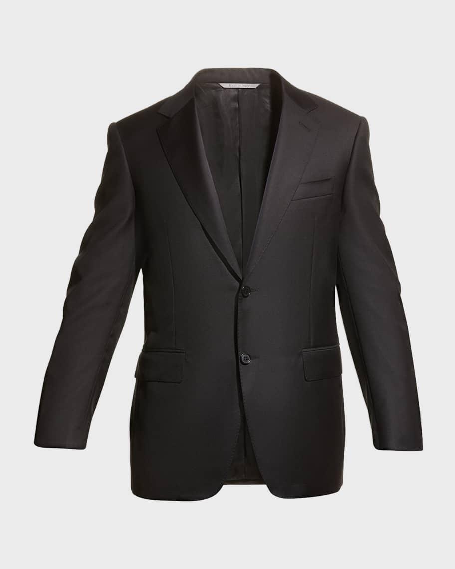 Men's Solid Wool Two-Piece Suit Product Image