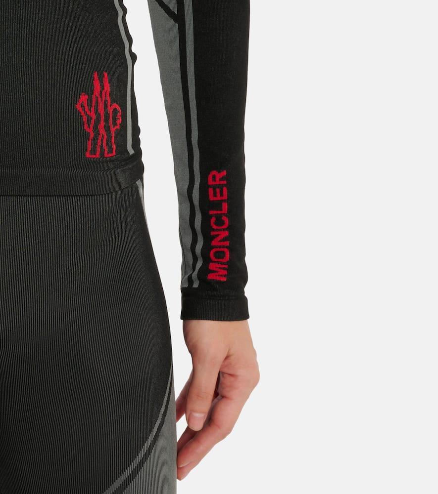 MONCLER Grenoble Long Sleeve Active T-shirt In Black Product Image