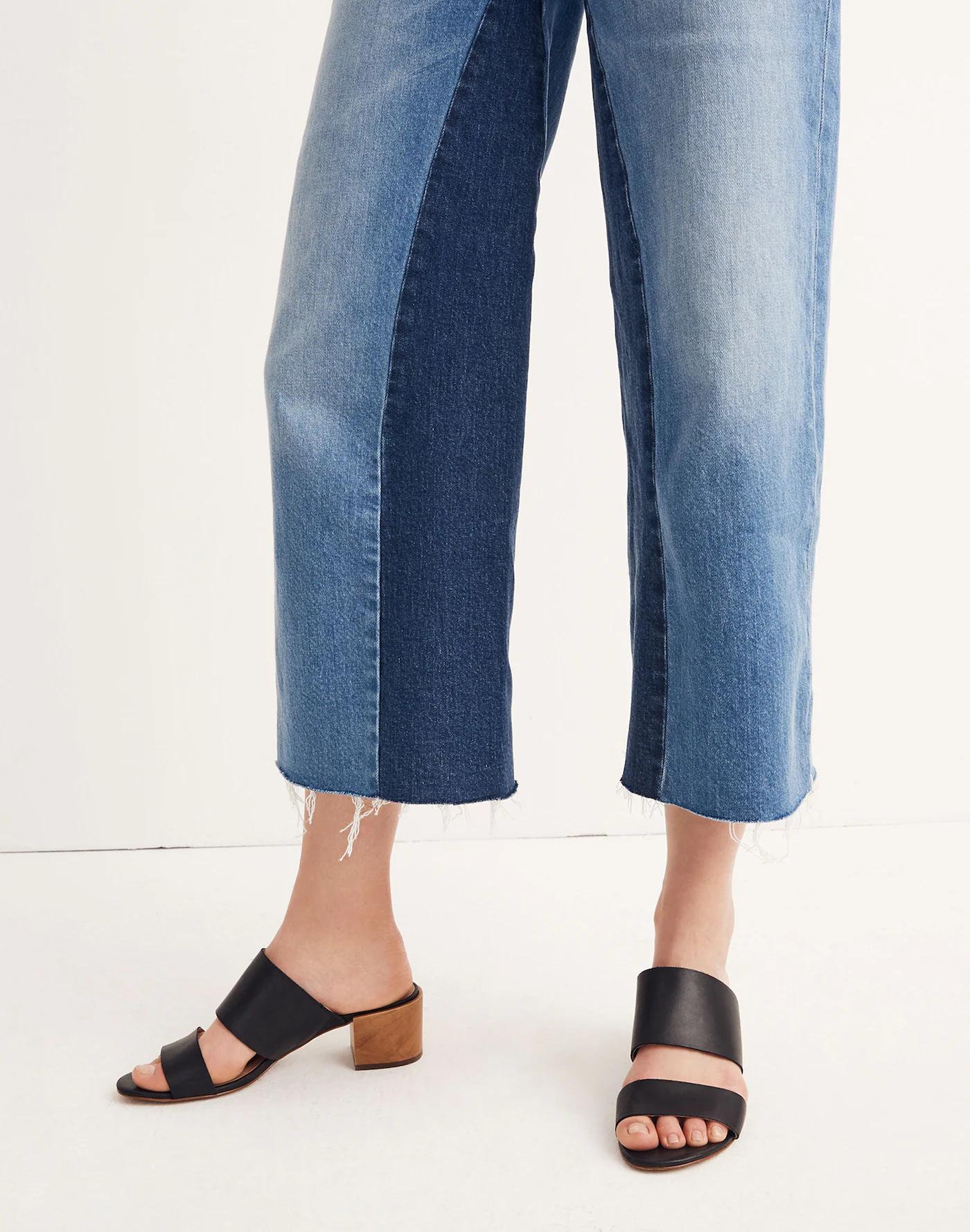 Wide-Leg Crop Jeans: Gusset Edition Product Image