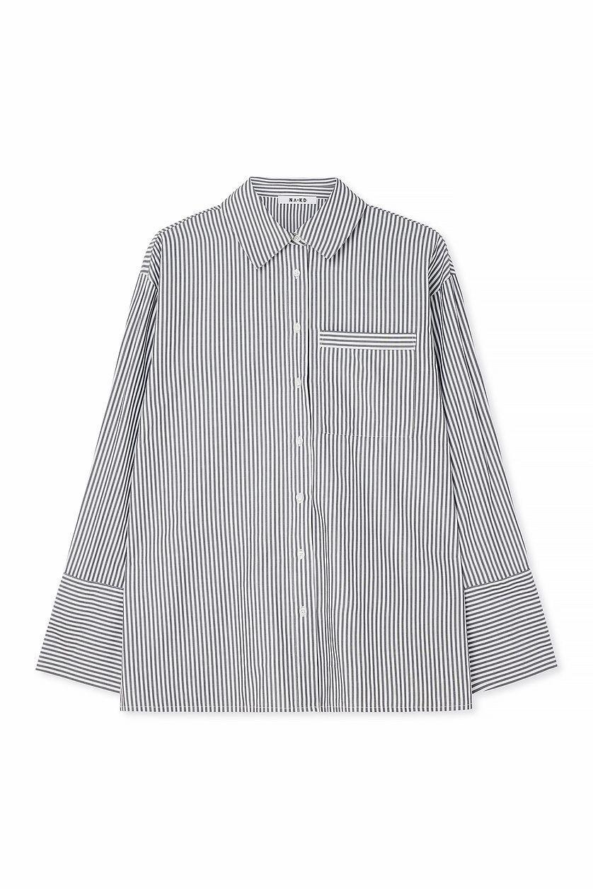 Oversized Striped Shirt Product Image