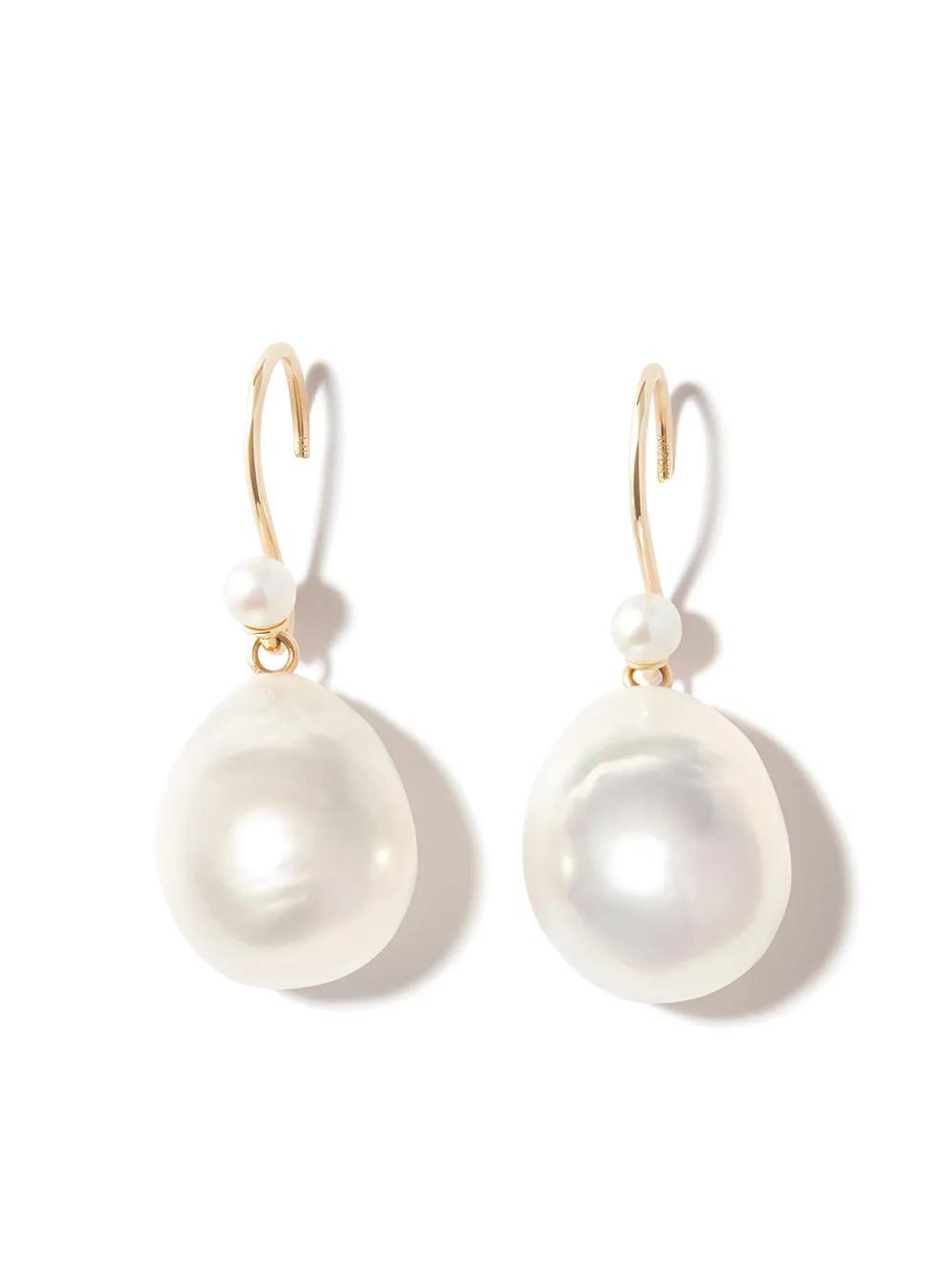 MIZUKI 14kt Yellow Gold Sea Of Beauty Pearl Drop Earrings Product Image