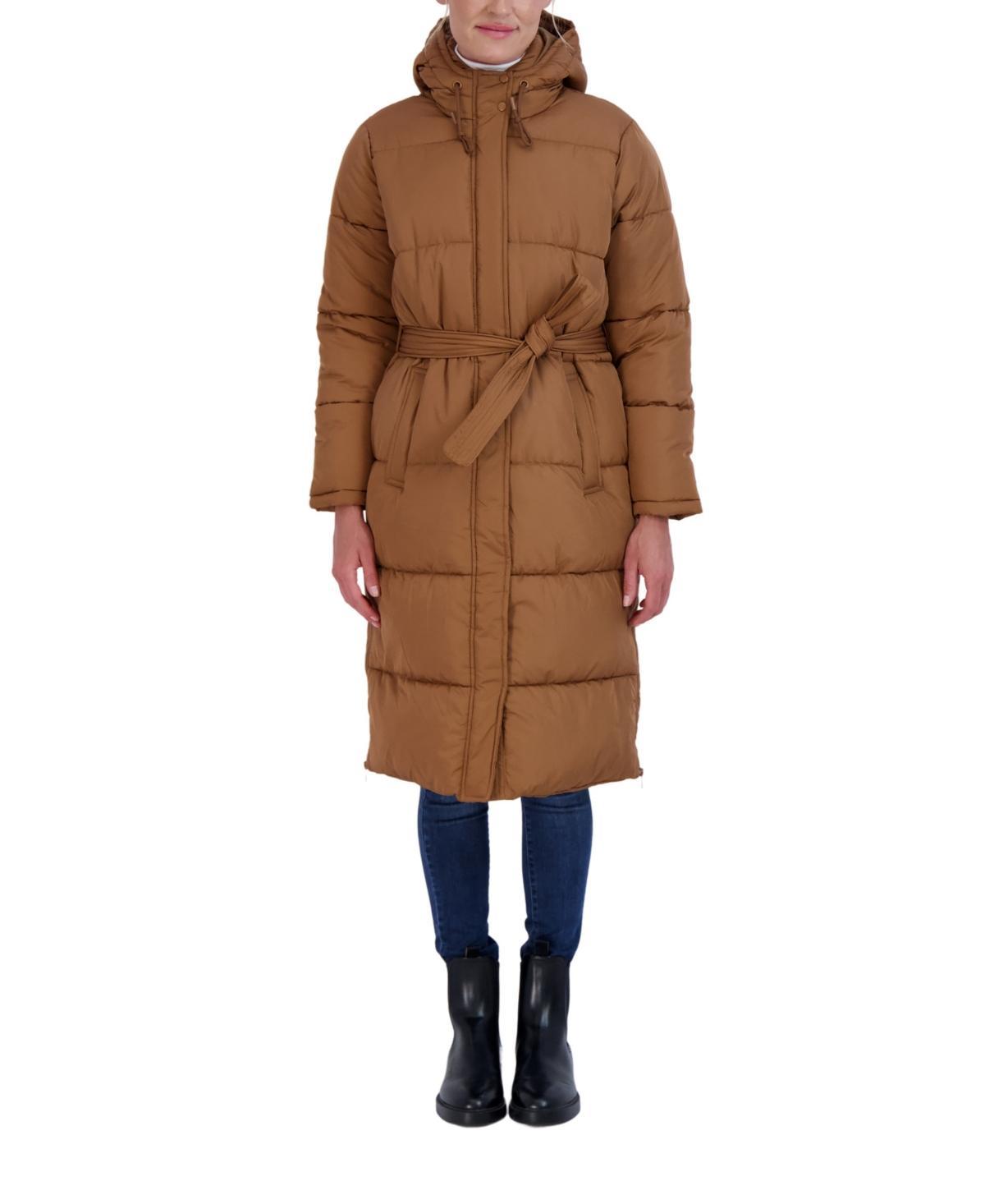 Womens Sebby Collection Long Puffer Jacket Product Image