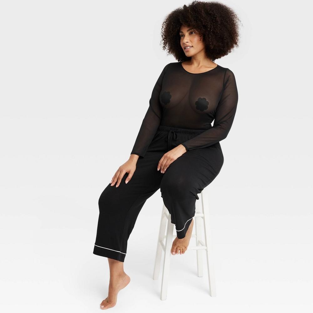 Womens Mesh Long Sleeve Bodysuit - Auden 2X Product Image