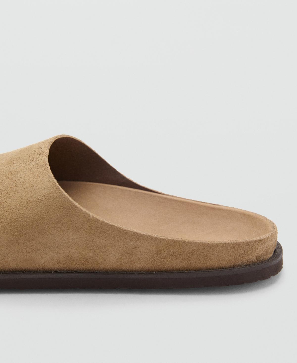 Suede leather clogs - Men | MANGO USA Product Image