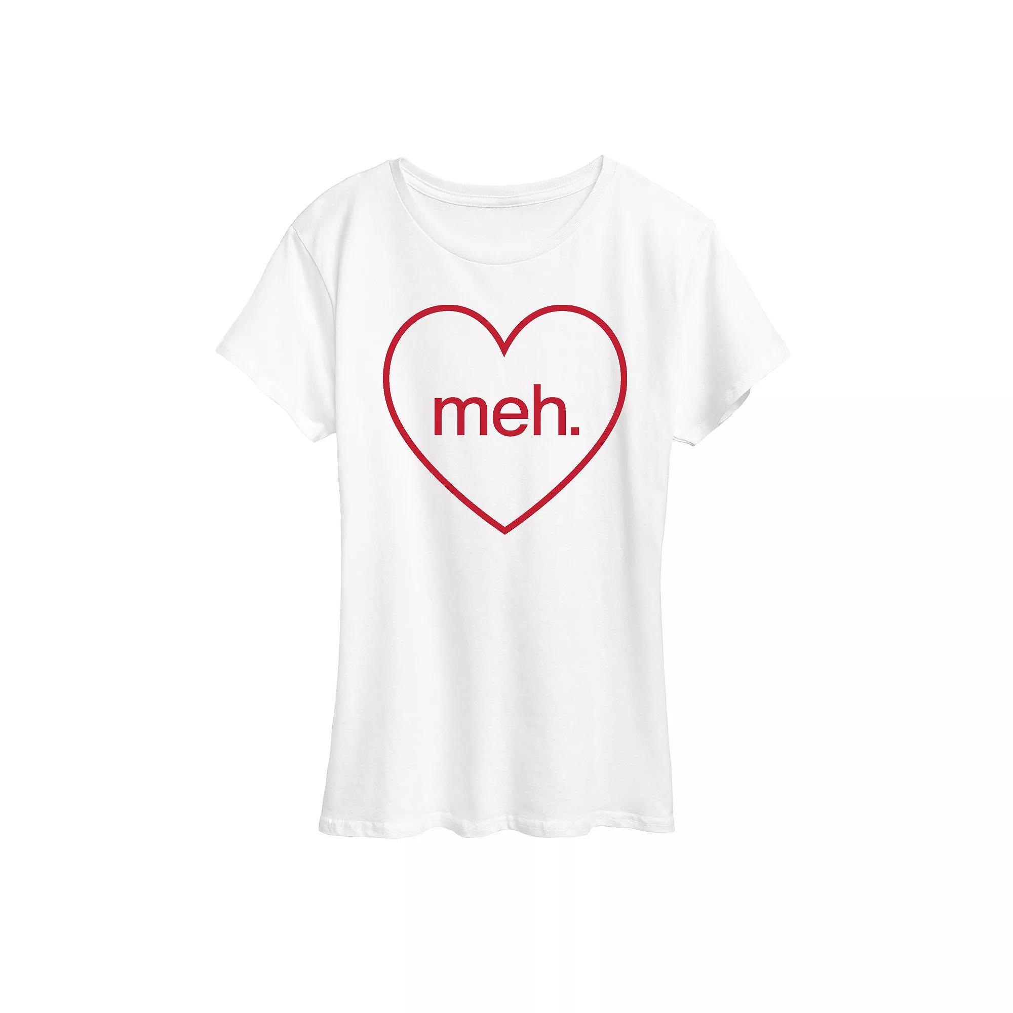 Women's Meh Heart Graphic Tee,  Product Image