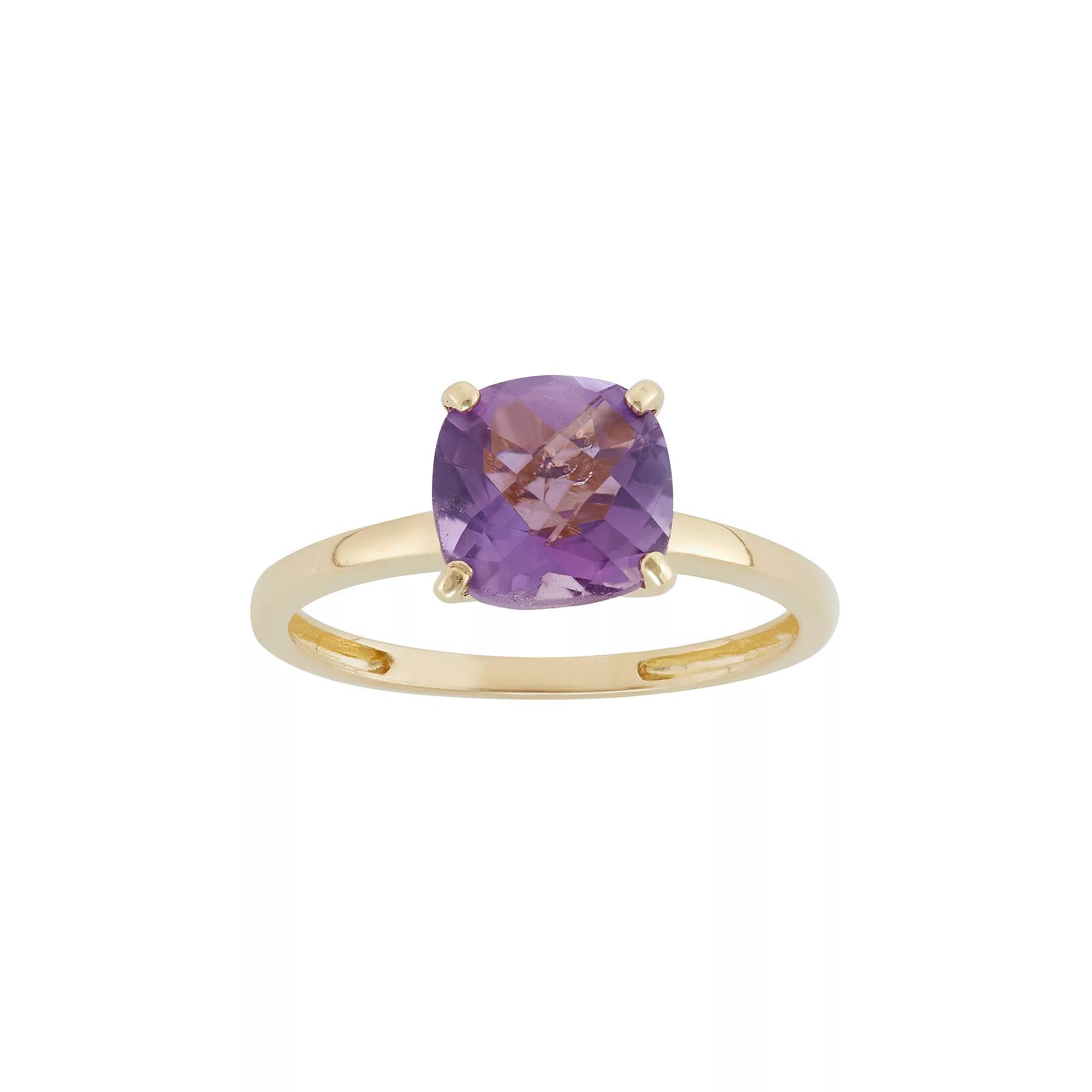 Designs by Gioelli Amethyst 10k Gold Ring, Womens Purple Product Image