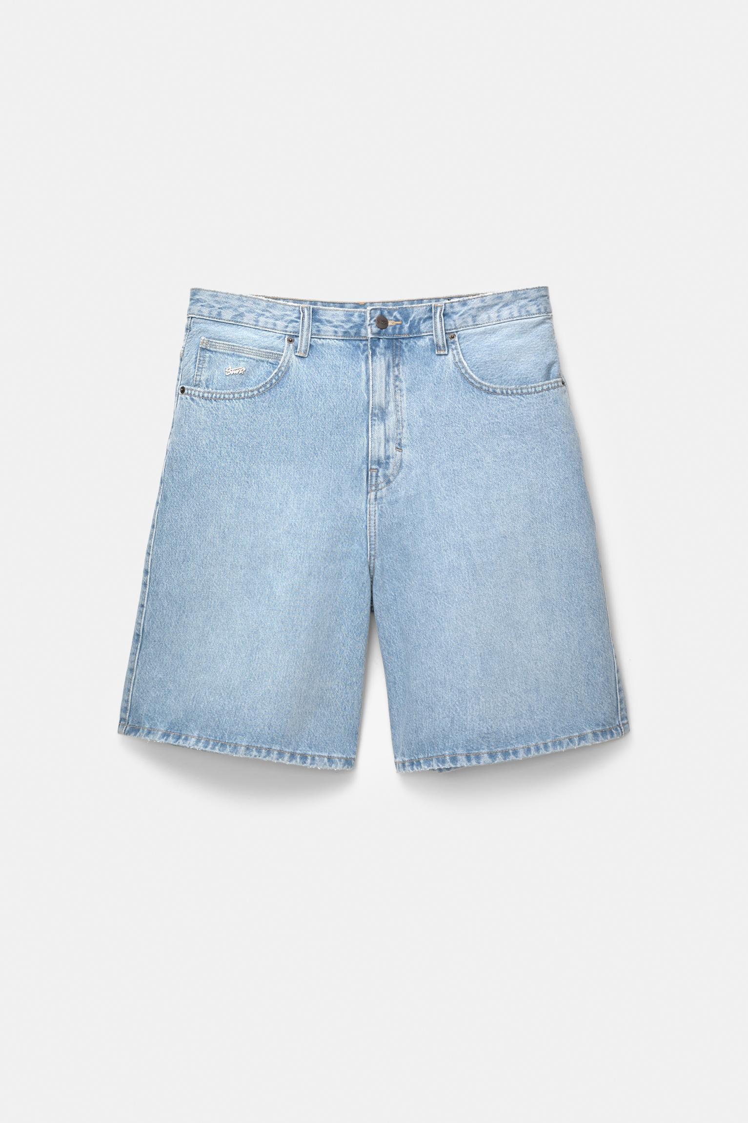 Loose baggy denim Bermuda shorts Product Image