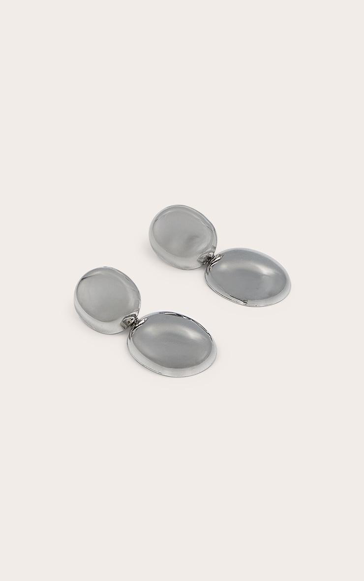 Silver Pebble Statement Earrings Product Image