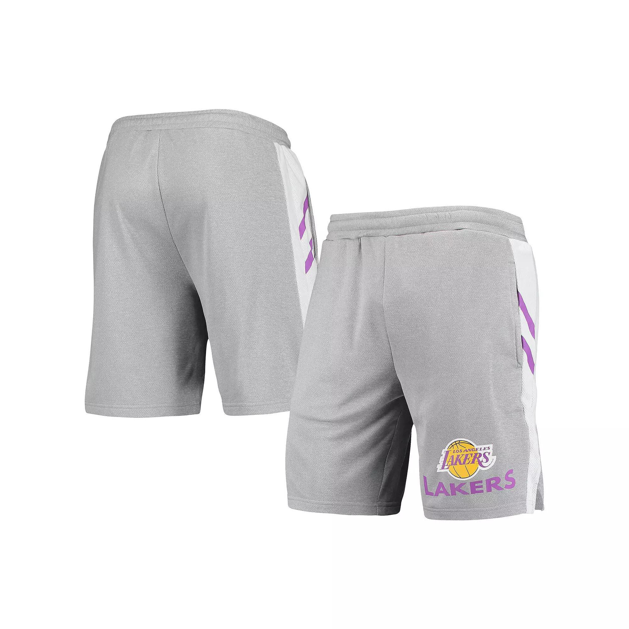 Men's Concepts Sport Gray Los Angeles Lakers Stature Shorts,  Product Image