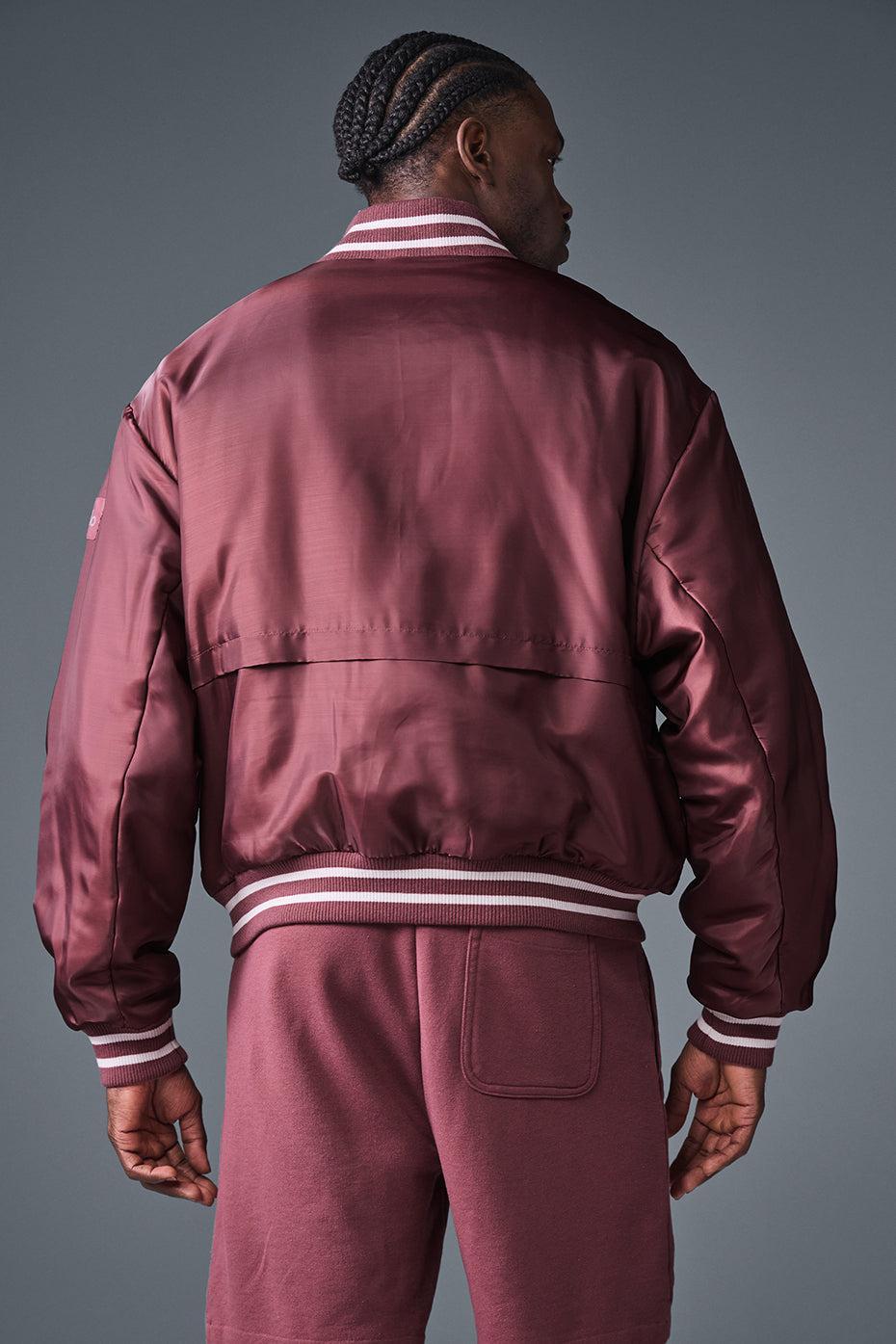Afterglow Varsity Jacket - Burgundy Truffle Product Image