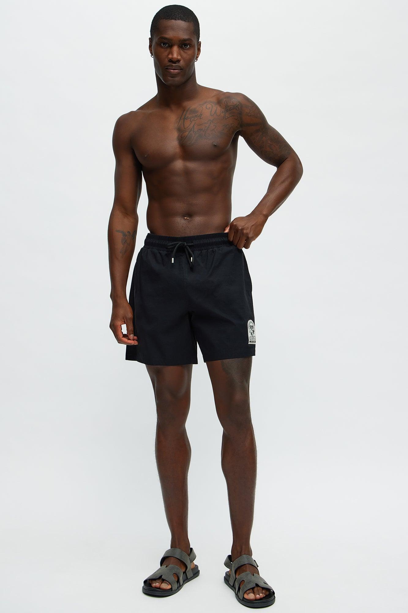 Tropical Disconnect Swim Classic Trunk - Black Product Image