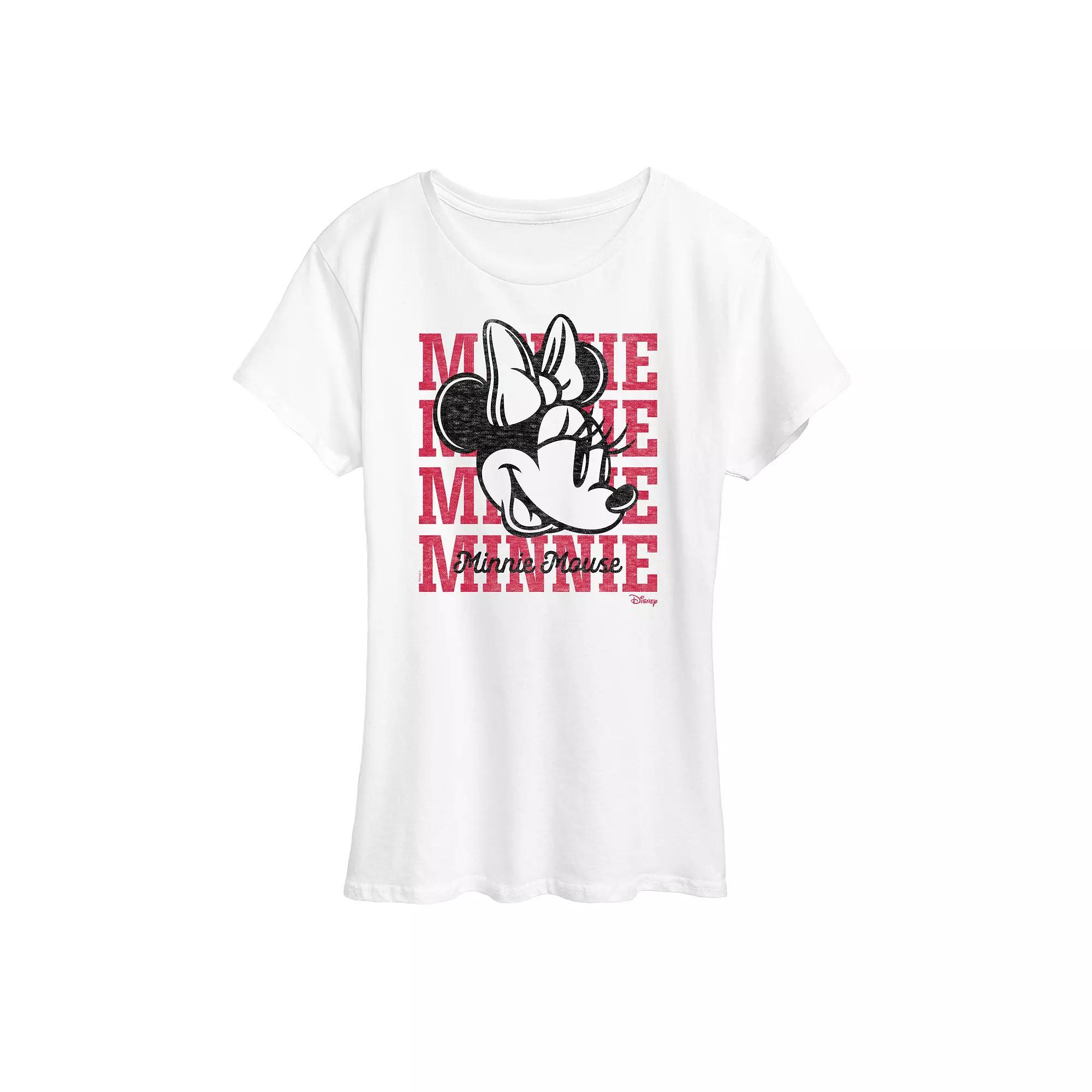 Disney's Minnie Mouse Women's Repeated Graphic Tee,  Product Image