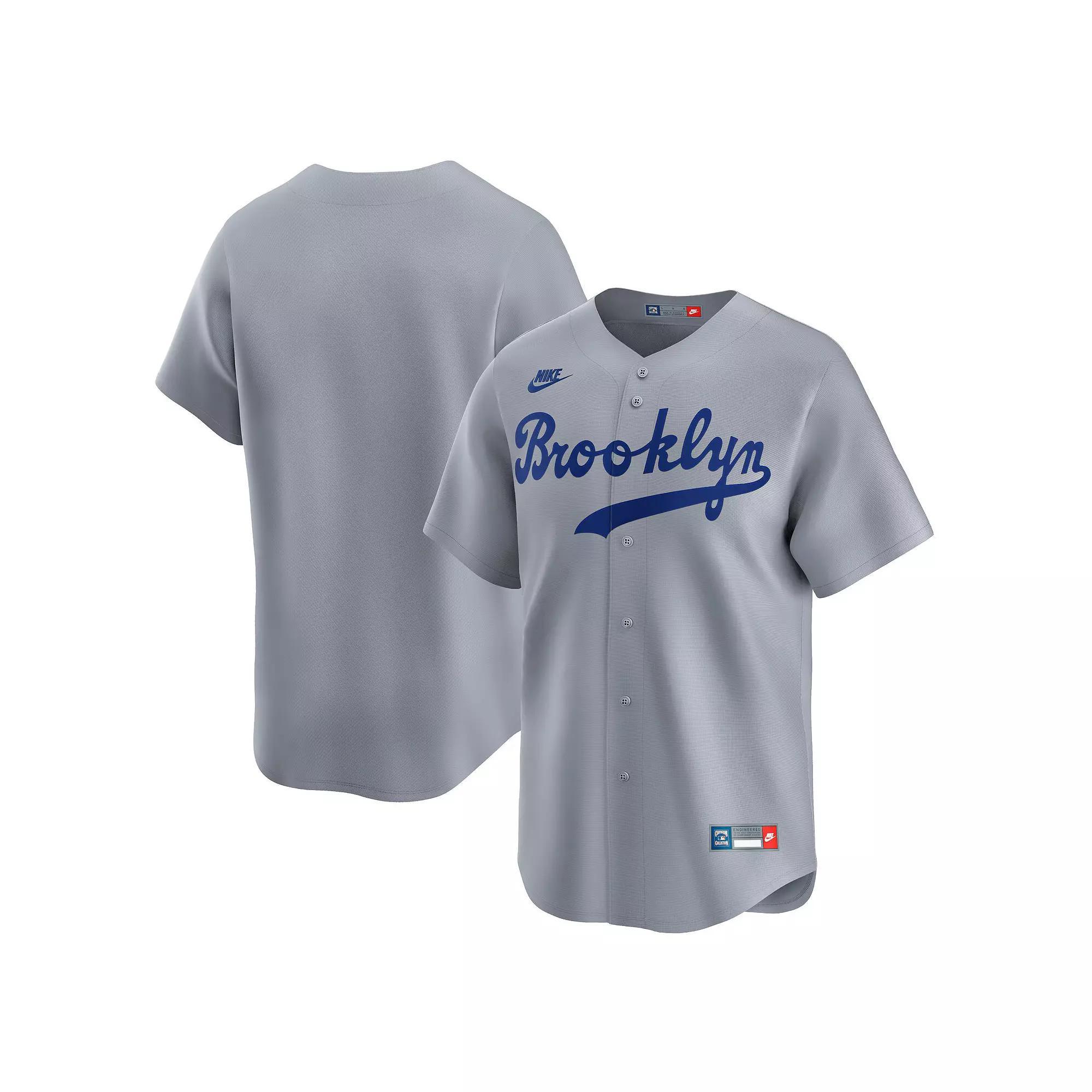 Men's Nike Gray Brooklyn Dodgers Cooperstown Collection Limited Jersey,  Product Image