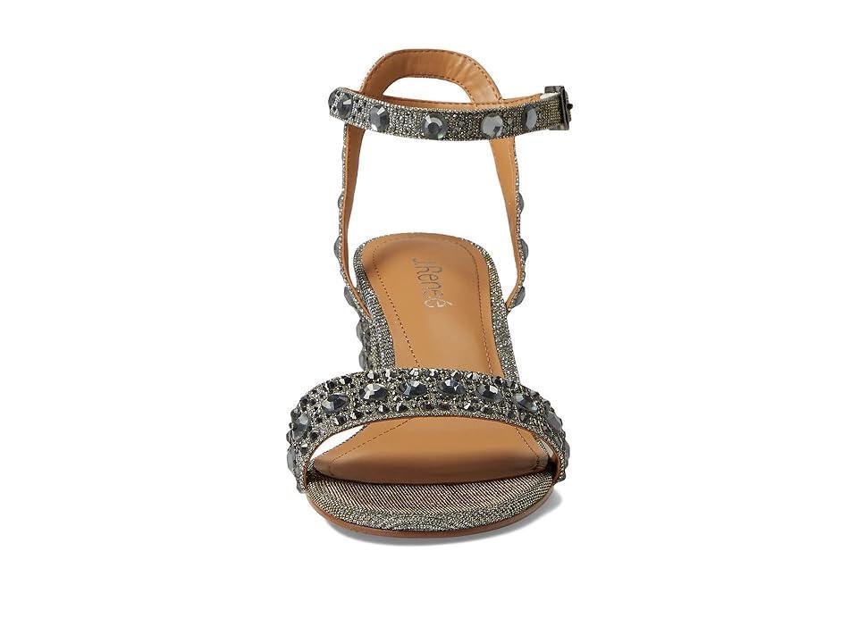 J. Renee Evelin Glitter Fabric Rhinestone Studded Dress Sandals Product Image