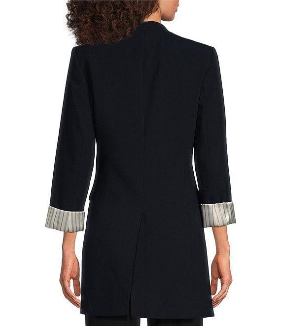 DKNY by Donna Karan Roll Sleeve Collarless Open Topper Product Image