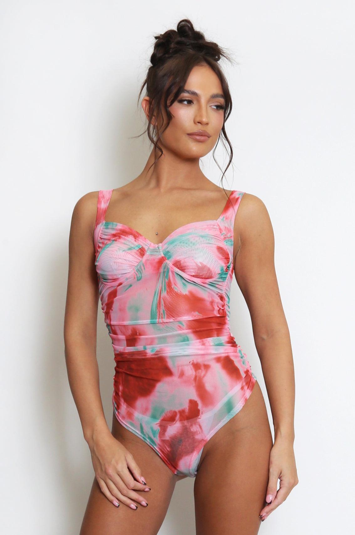 VIOLET MESH BODYSUIT Product Image