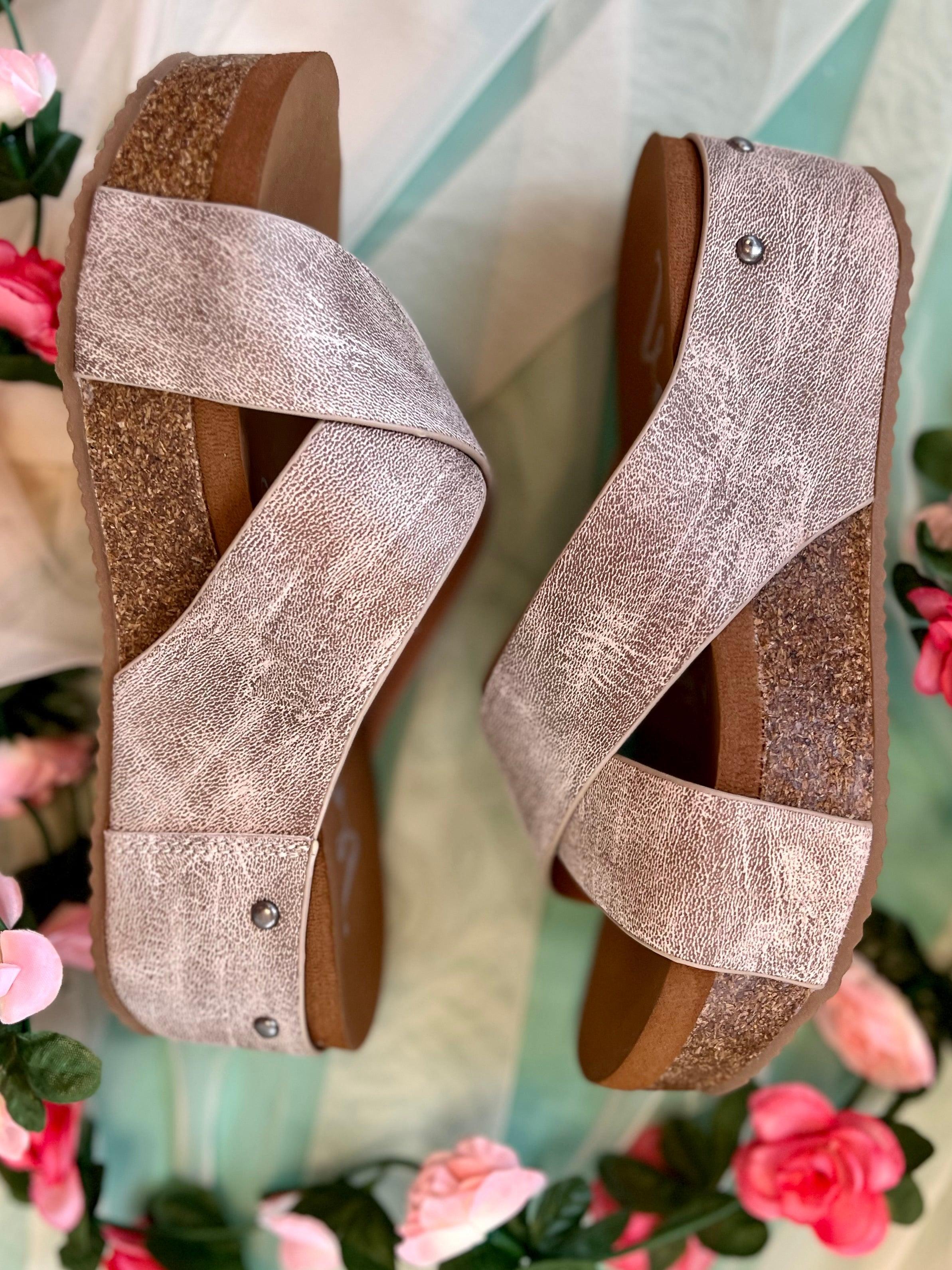 Crossed Paths Sandals - TAUPE* Product Image