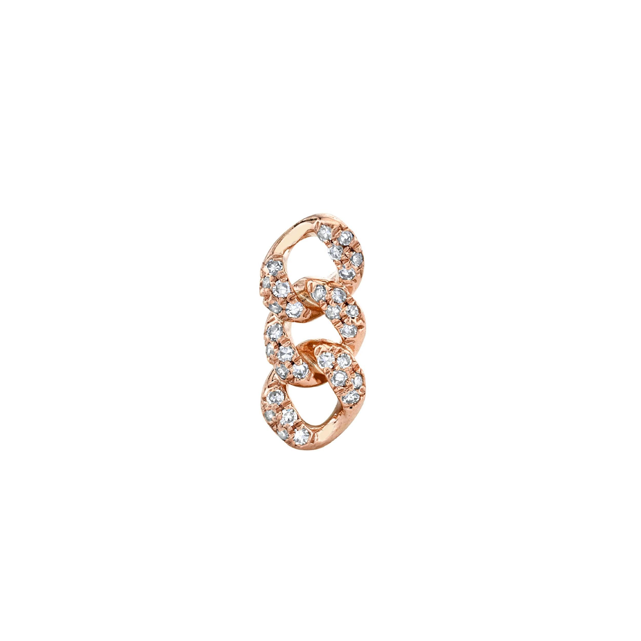 SINGLE DIAMOND PAVE LINK STUD Product Image