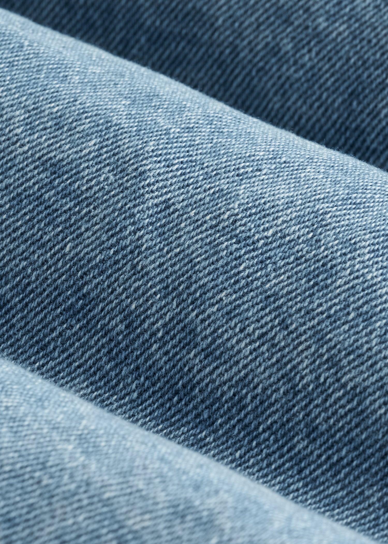 Denim Sherpa Jacket for Tall Men in Stonewash Blue Male Product Image