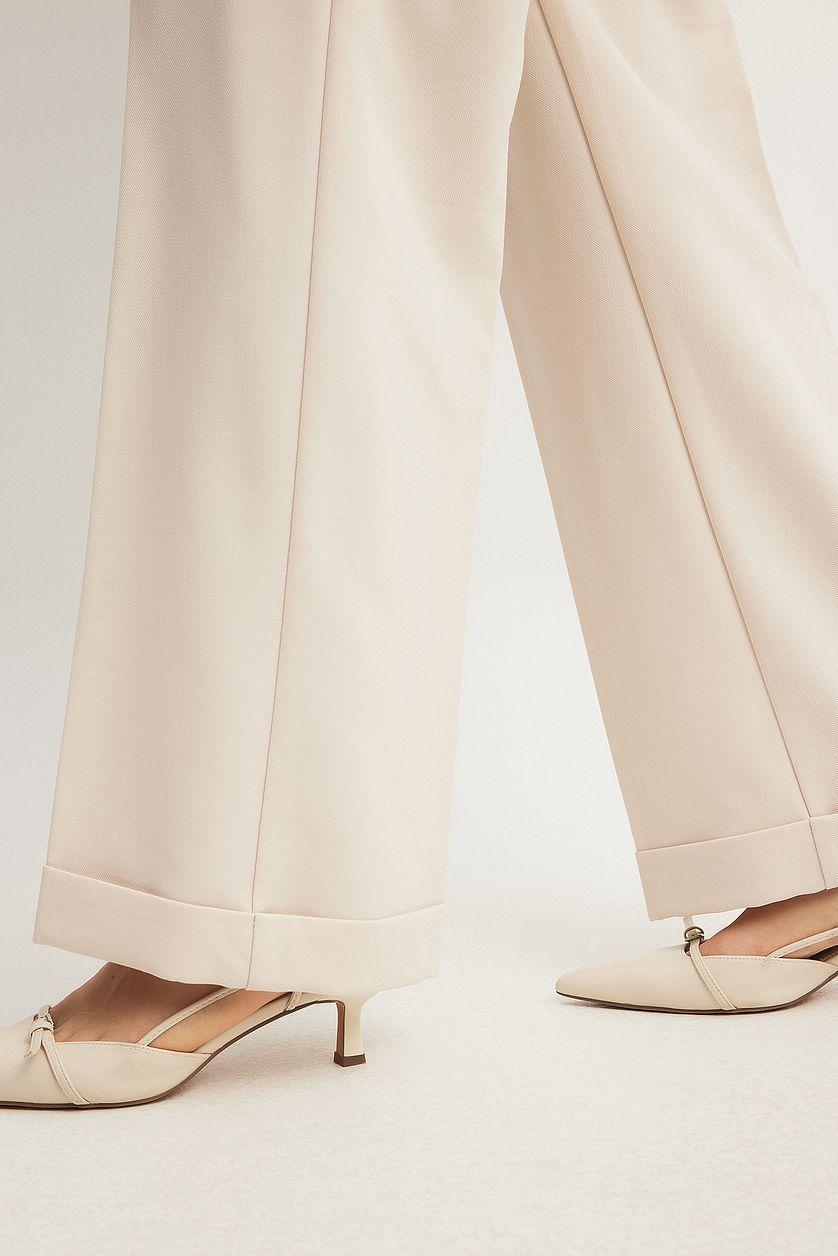 Tailored Mid Waist Suit Pants Product Image