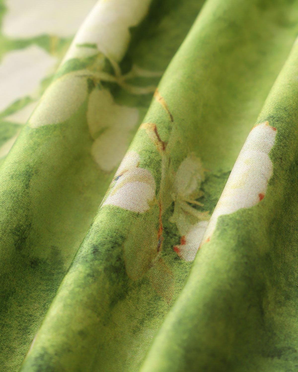 Green Floral A-Line Slip Midi Dress Product Image