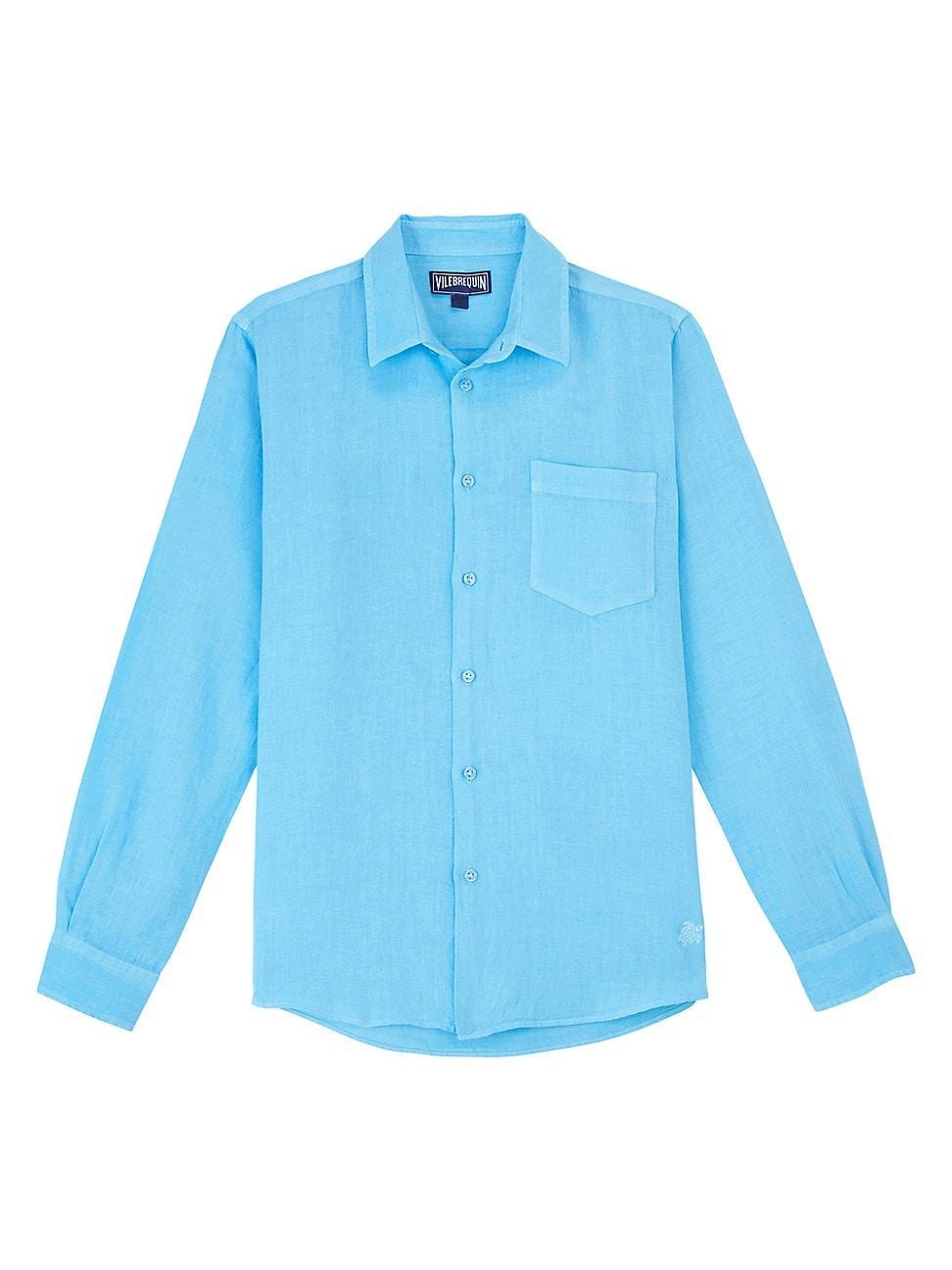 Vilebrequin Men's Solid Linen Shirt Product Image