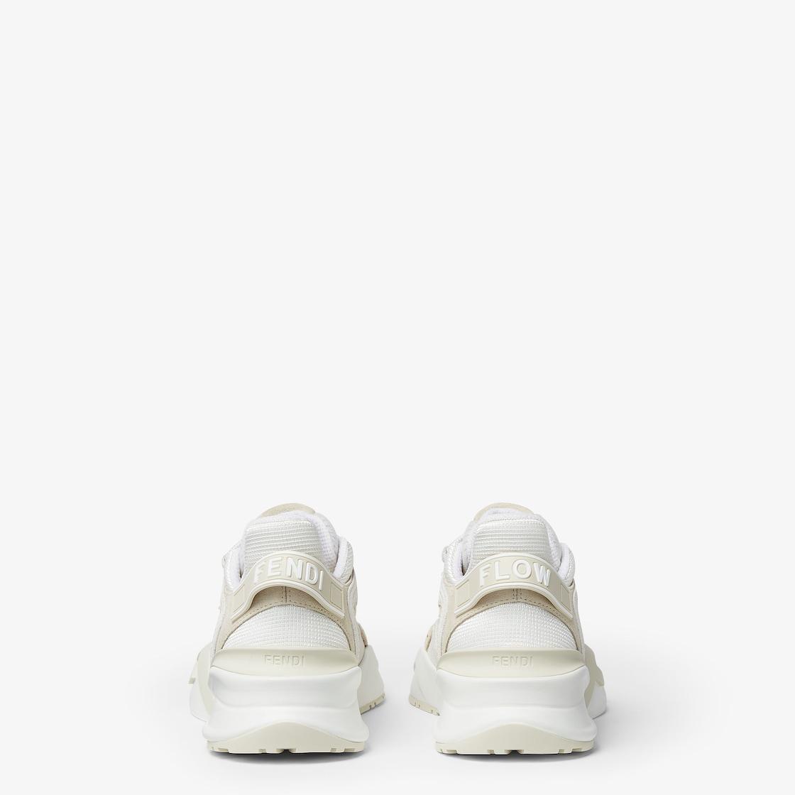 Fendi FlowWhite mesh and suede low tops Product Image