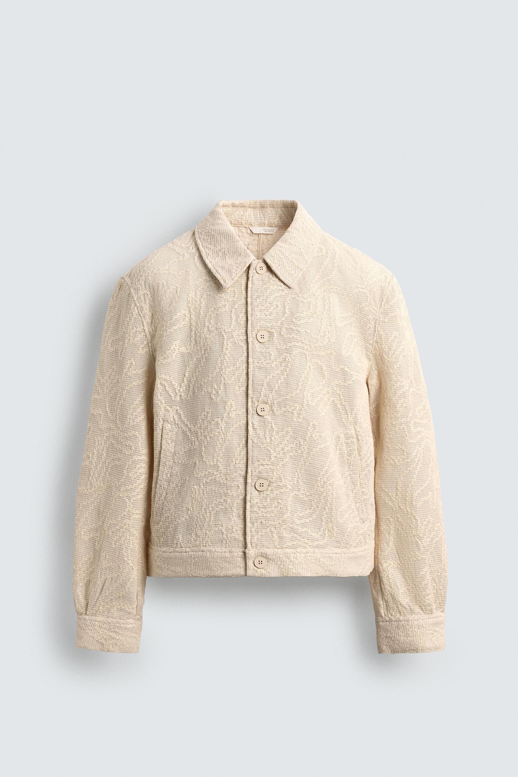 CROCHET TEXTURED JACKET Product Image