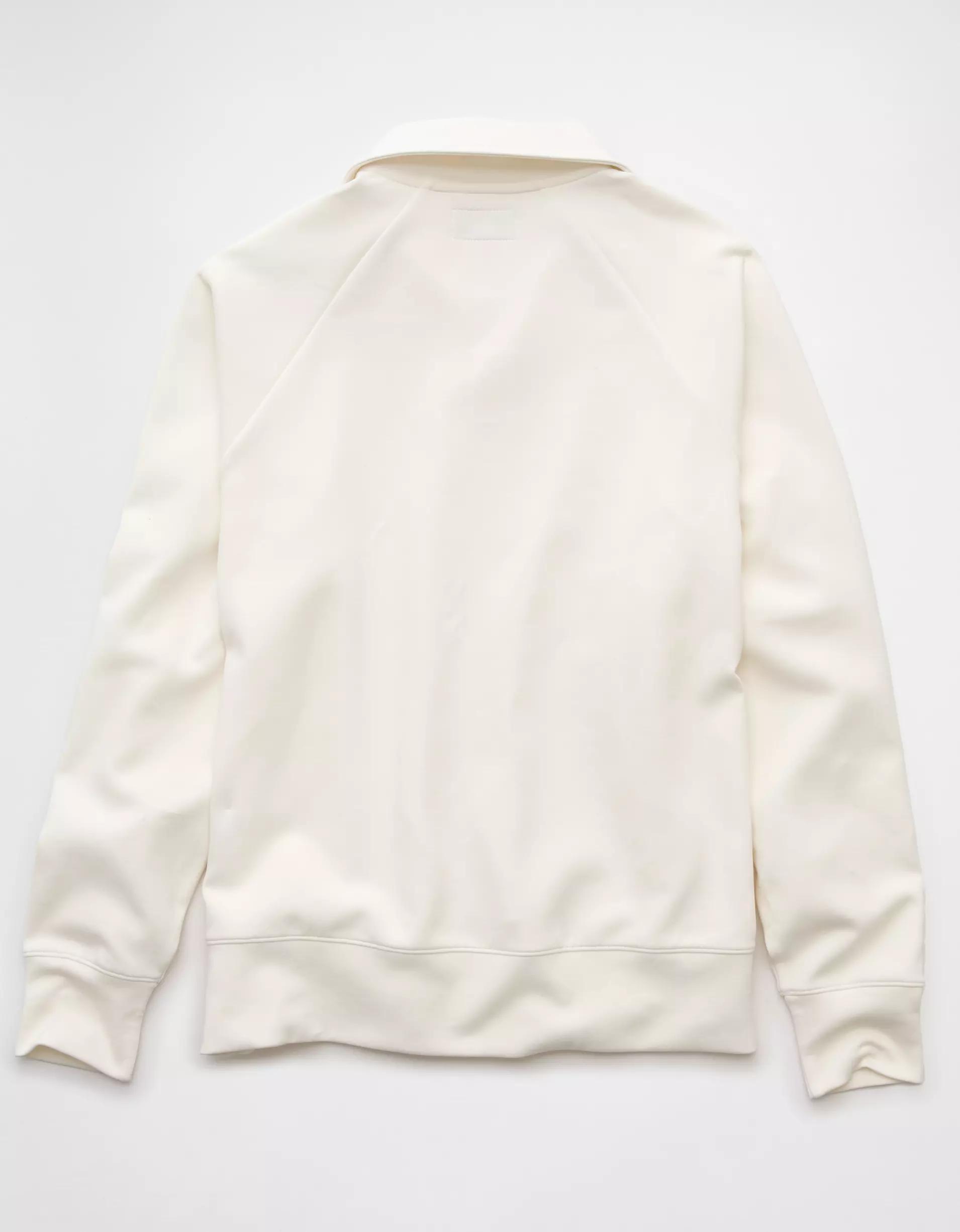 AE 24/7 Long-Sleeve Rugby Polo Sweatshirt Product Image