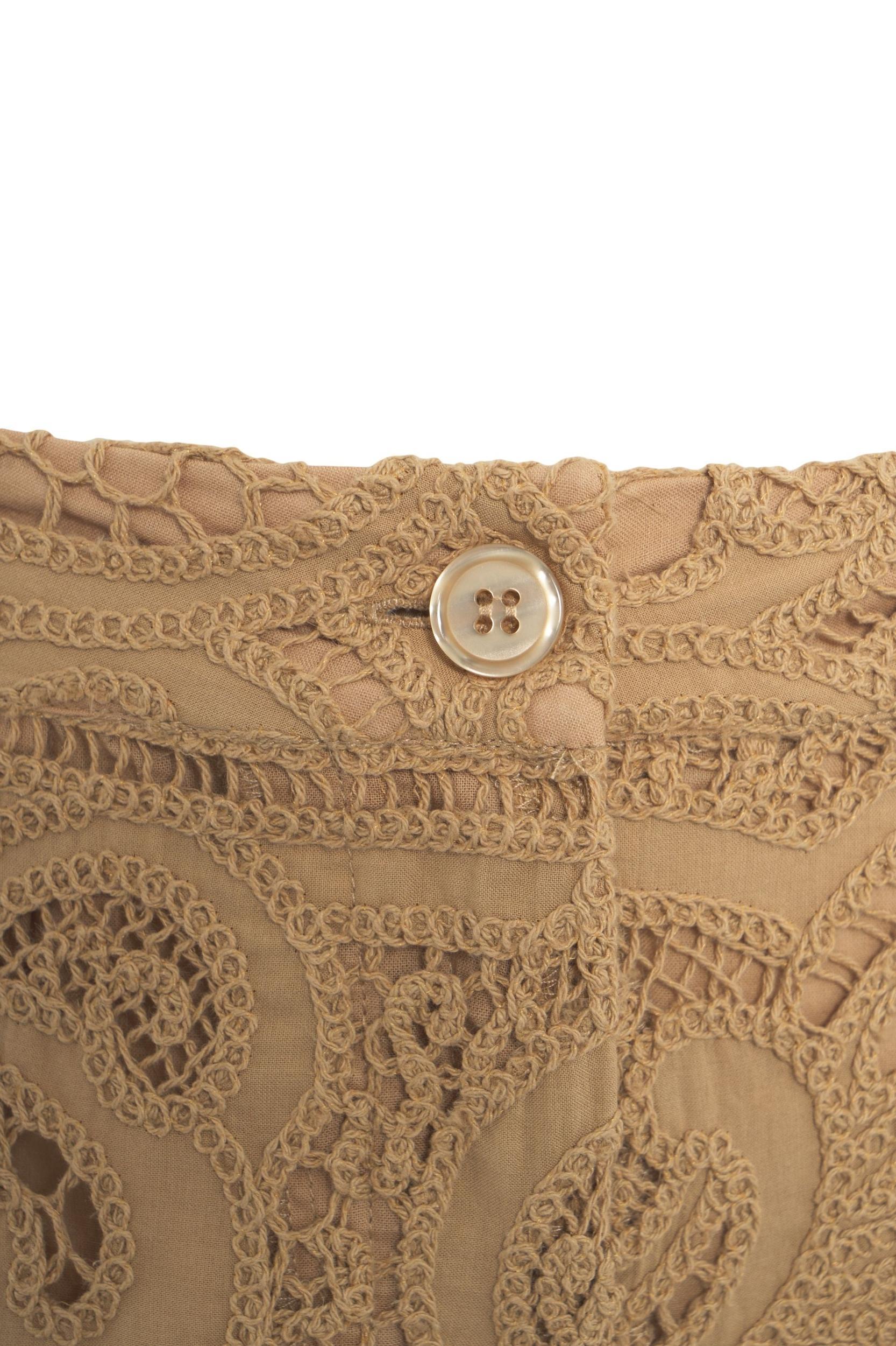 Bermuda with perforated embroidery Product Image