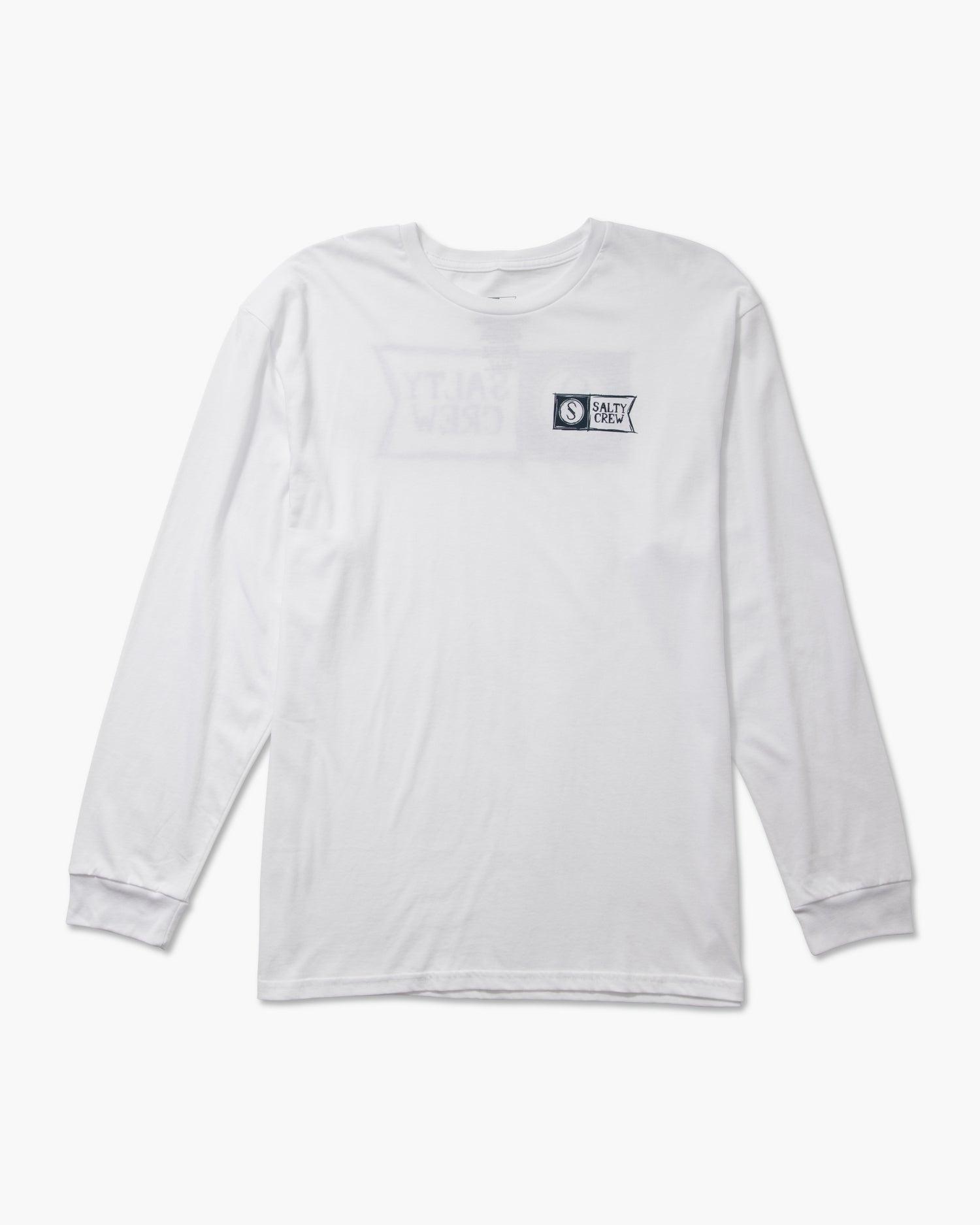 Sketchy Alpha L/S Tee - White Male Product Image