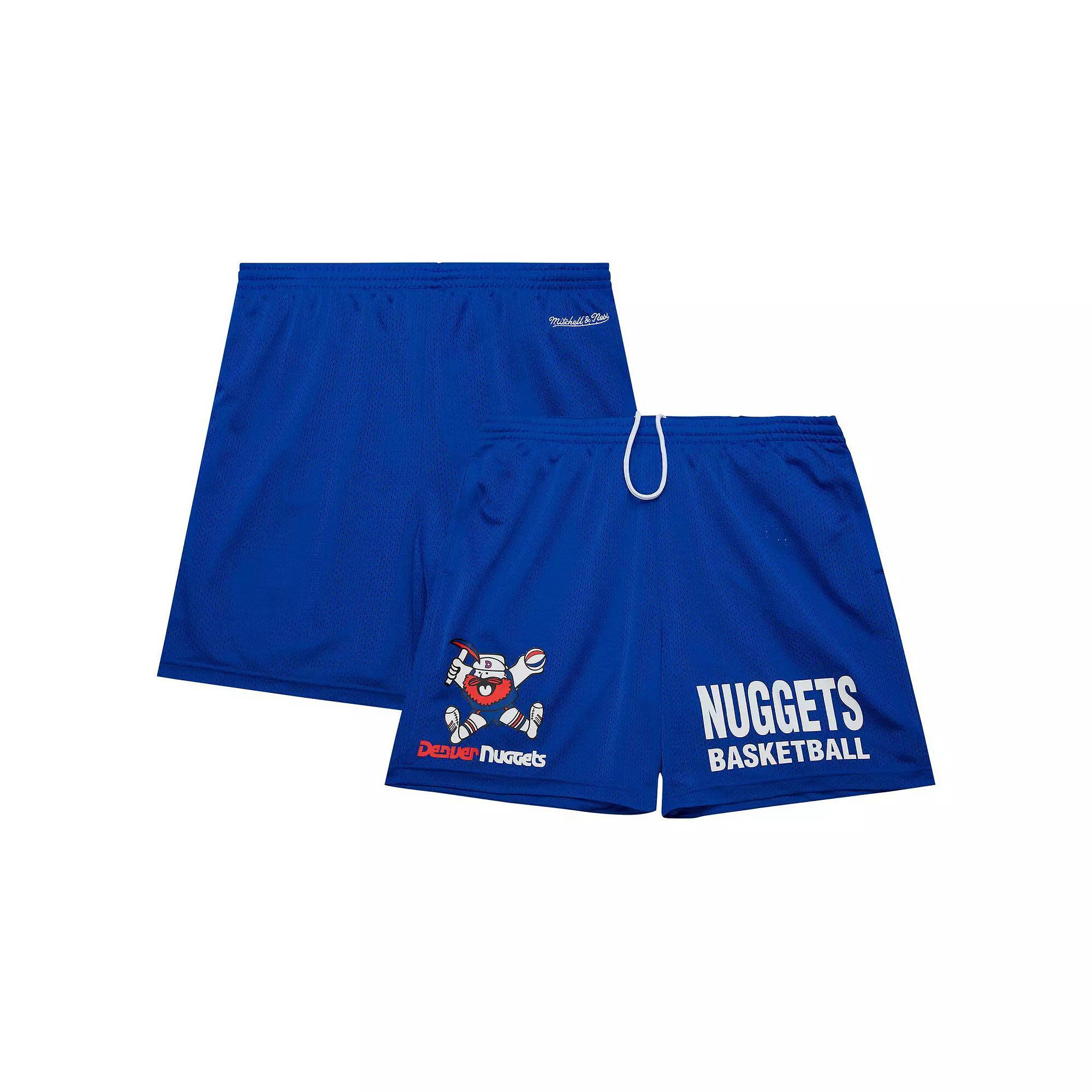 Men's Mitchell & Ness Royal Denver Nuggets Hardwood Classics Gameday Mesh Shorts, Size: 2XL, Nug Blue Product Image