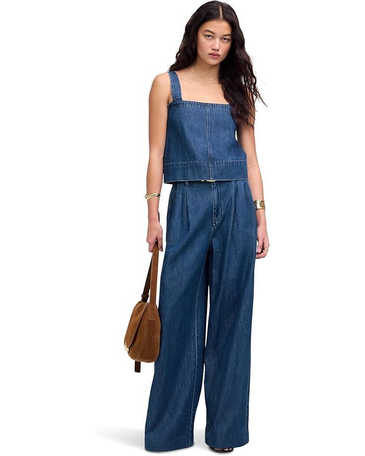 Shania Top - Striped Twill Linen Product Image