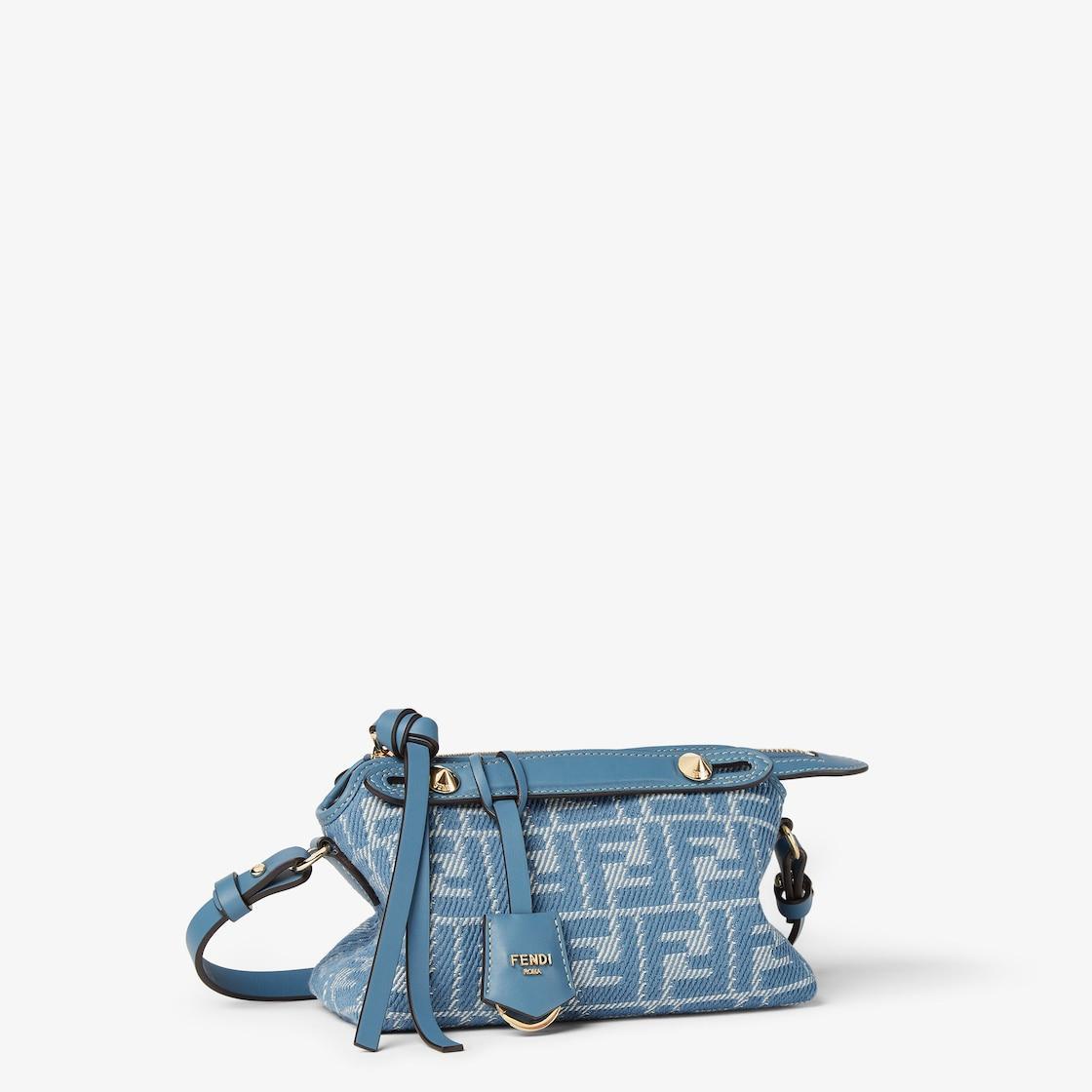 By The Way Soft MiniBlue denim-effect FF jacquard mini-bag Product Image