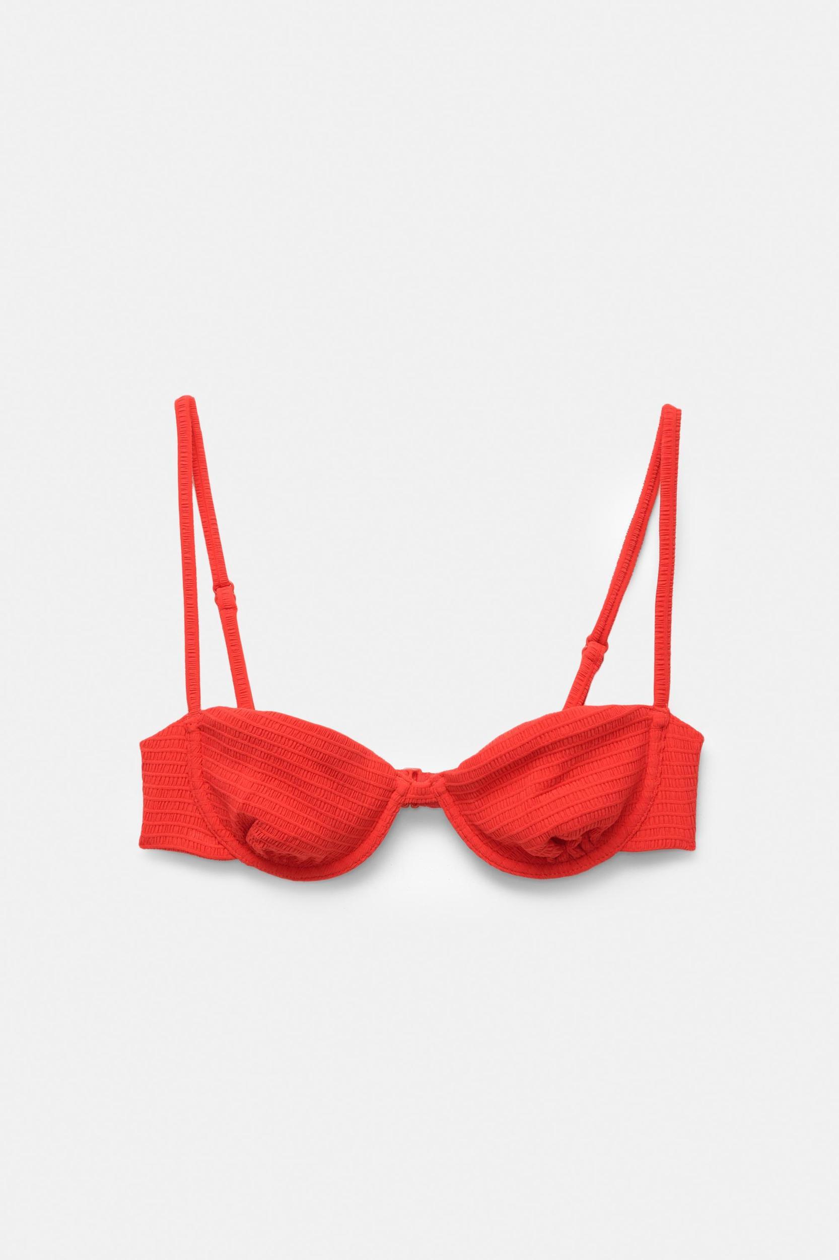 Textured balconette bikini top Product Image