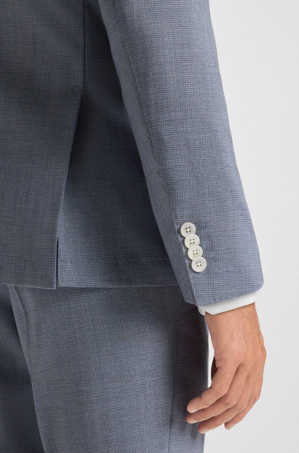 Slim-fit suit jacket in a patterned wool blend Product Image
