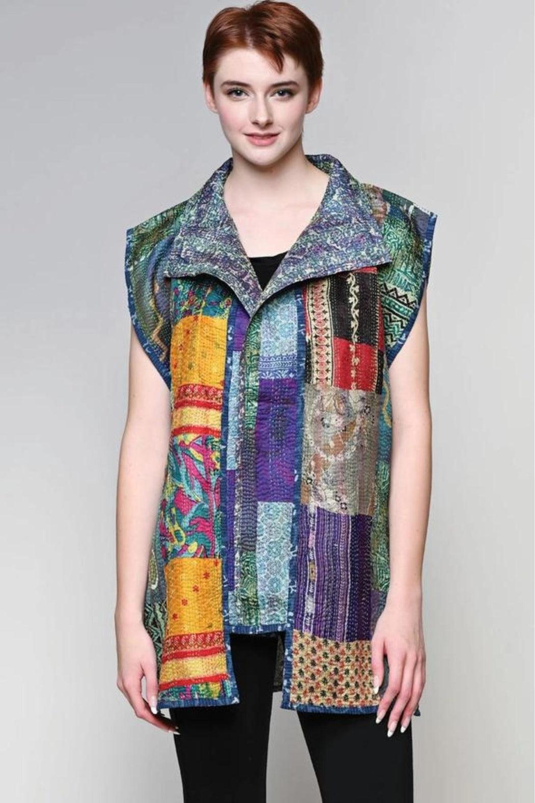 Reversible Kantha Vest Product Image