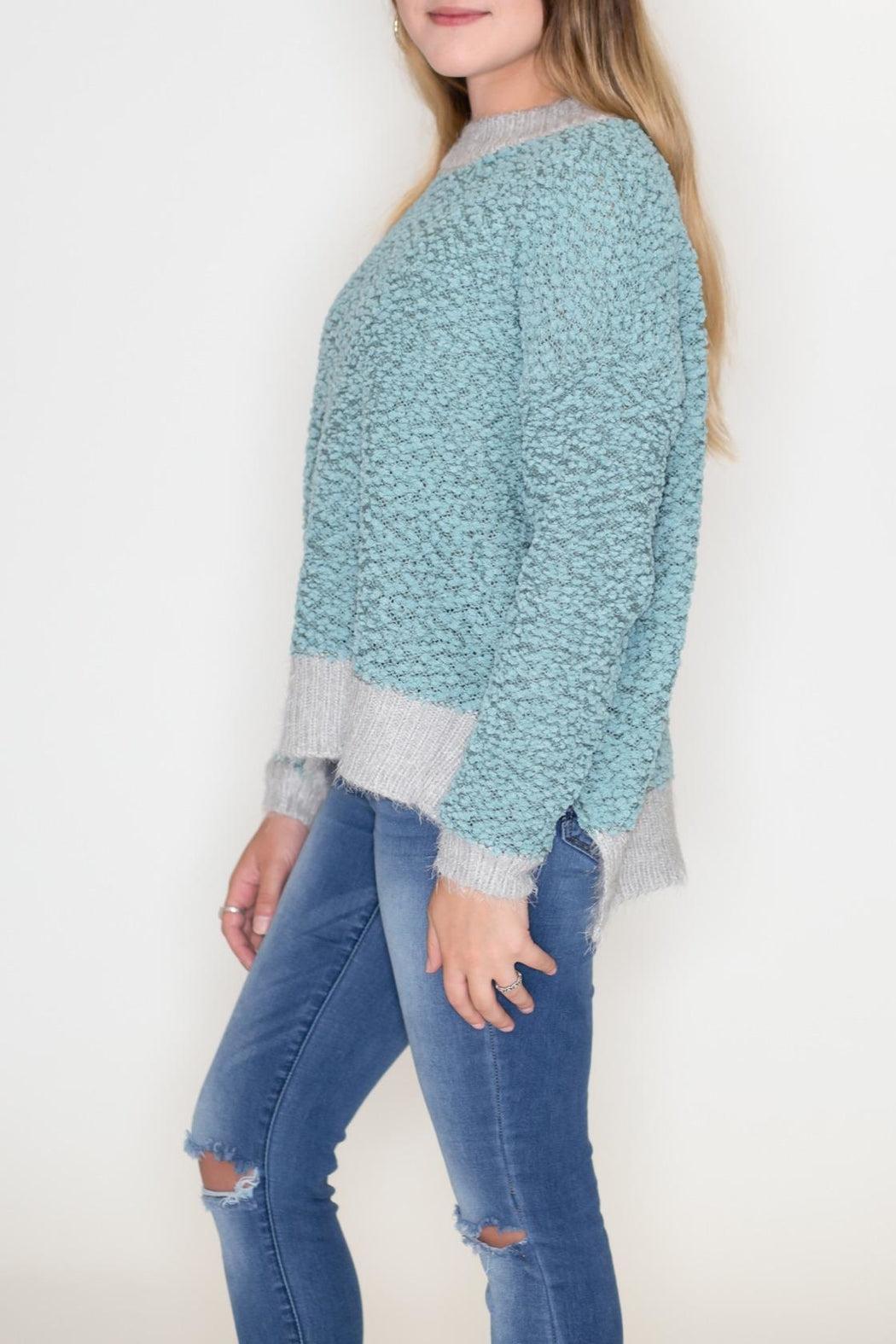 Two-Tone Popcorn Sweater Product Image