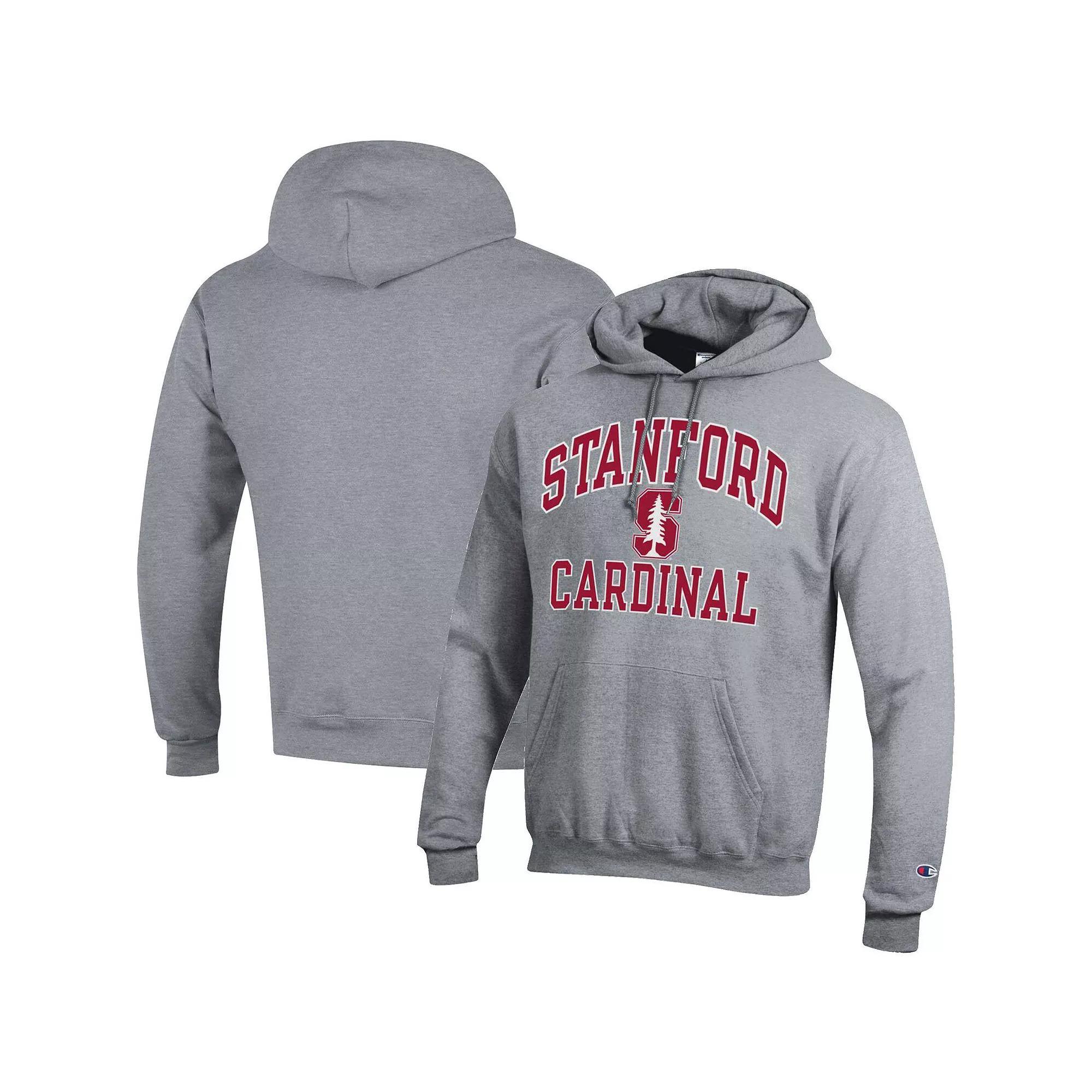 Men's Champion Heather Gray Stanford Cardinal High Motor Pullover Hoodie, Size: XL, Grey Product Image